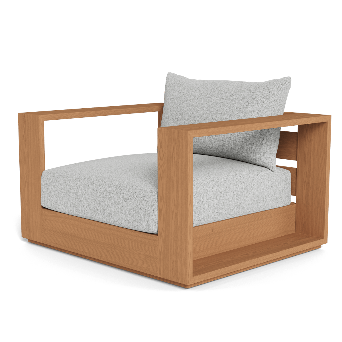 Premium Teak Lounge Chair for Outdoor & Patio - Modern Wooden Relaxation Chair with Cushion - Perfect for Garden, Poolside, and Backyard Lounging
