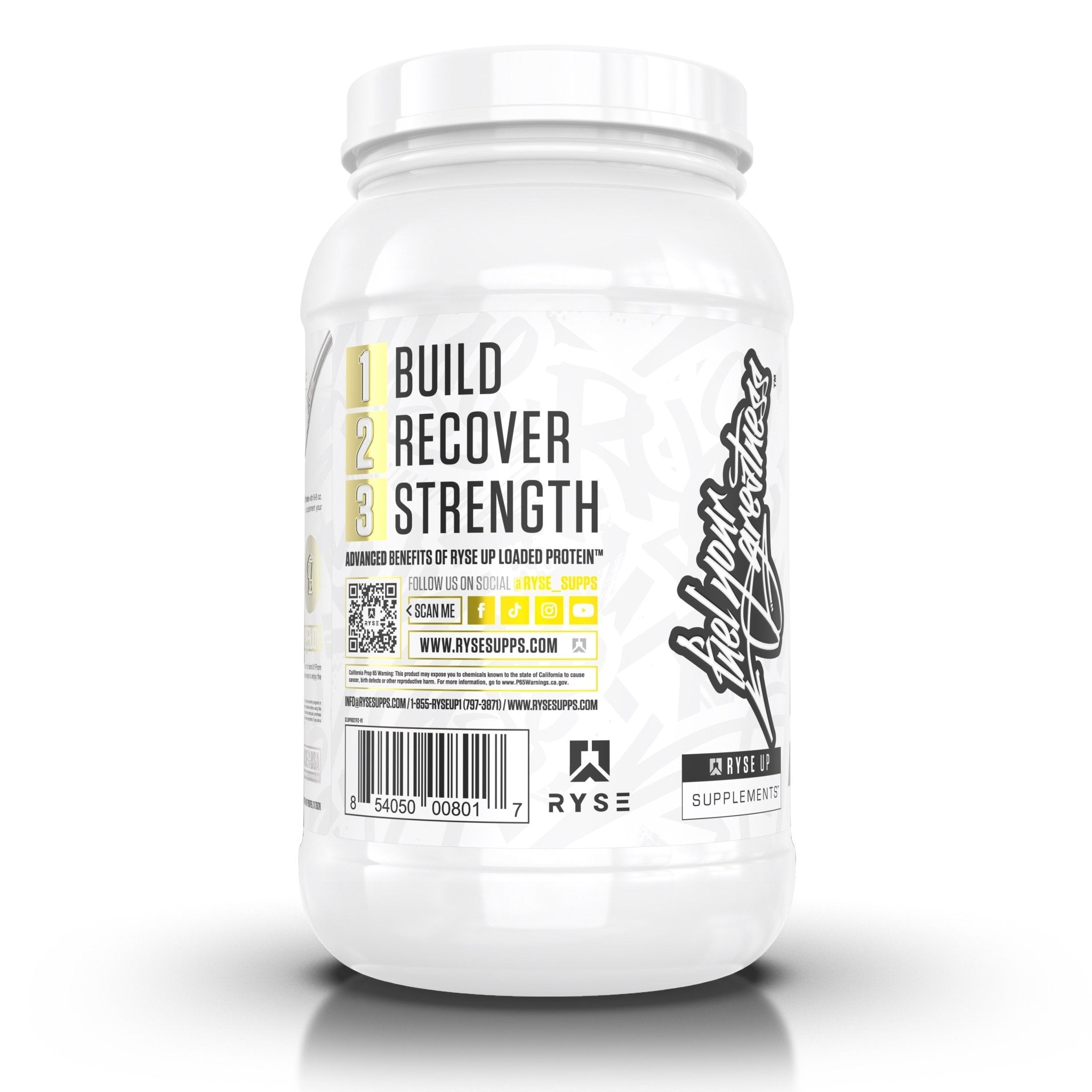 Ryse Loaded Protein Powder - 27 Servings (2.2lbs) | Whey Protein Isolate & Concentrate Blend for Muscle Growth & Recovery | Ideal for Post-Workout, Meal Replacement & Weight Management