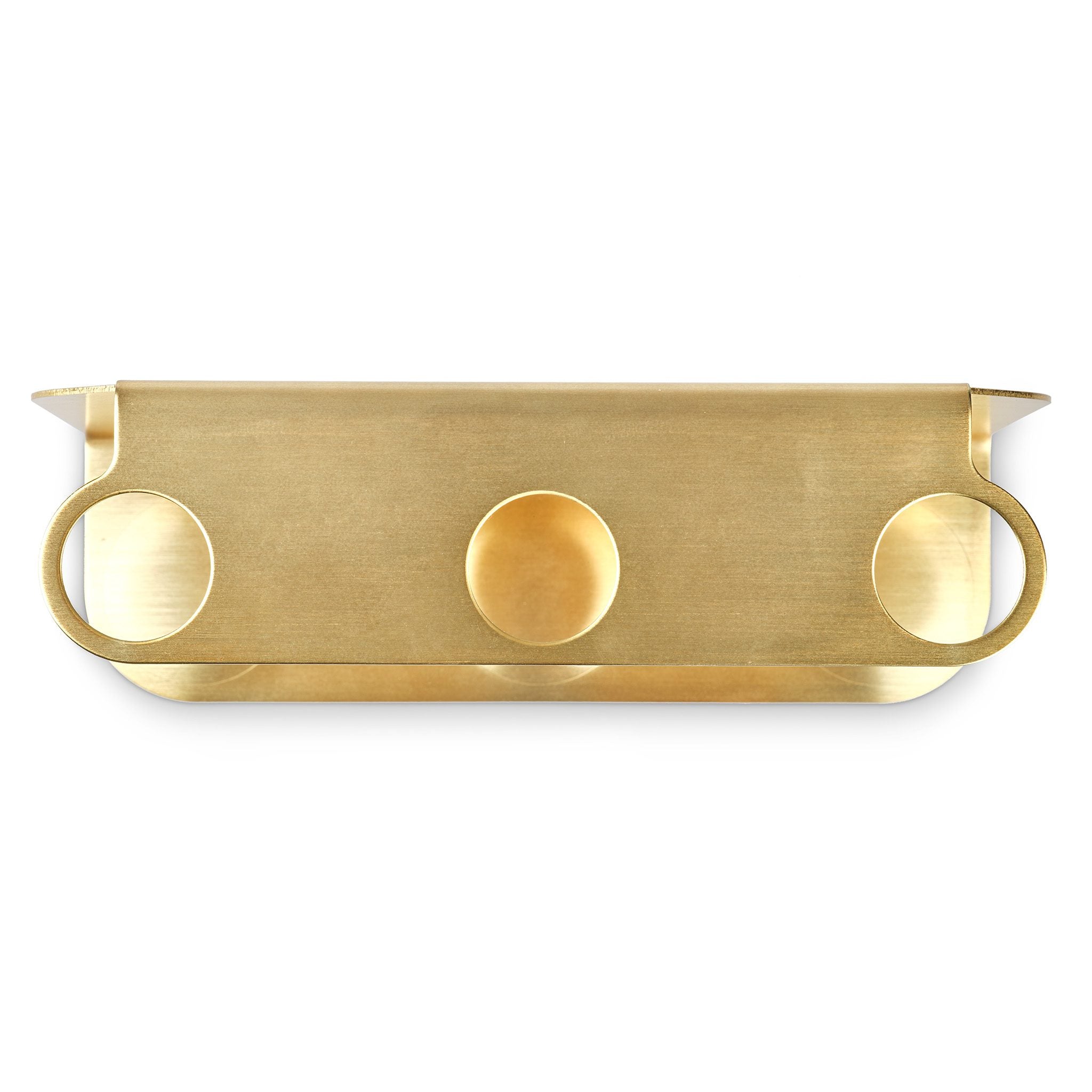 PRE ORDER DESIGNSTUFF Triple Soap Dispenser Holder in Brushed Brass - Perfect for Bathroom, Kitchen, and Spa Organization