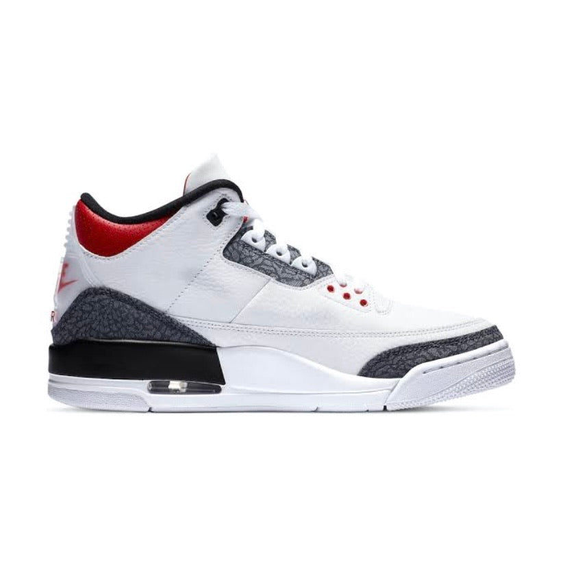 Air Jordan 3 Retro SE Fire Red Denim Sneakers (2020) - Men's Basketball Shoes for Casual Wear & Street Fashion