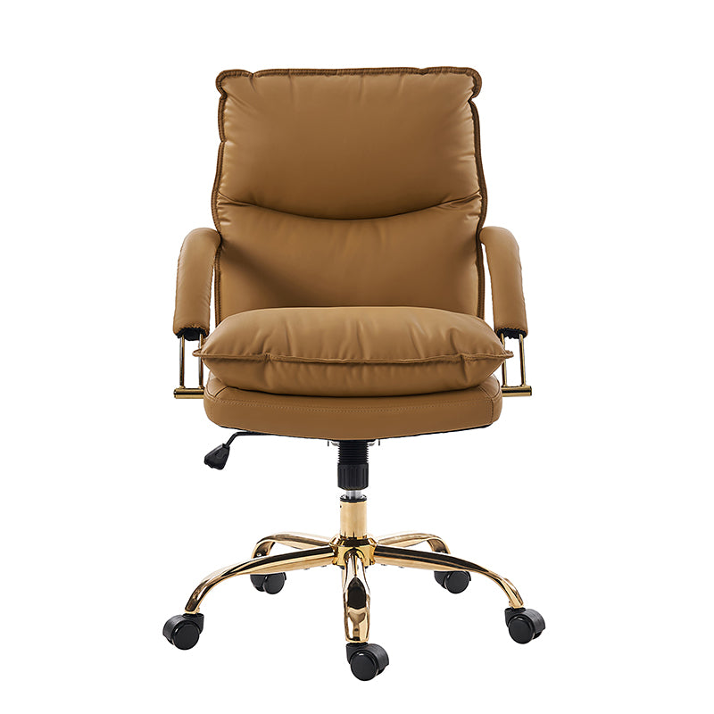 Waterproof PU Leather 360-Degree Swivel Office Chair - Ergonomic Desk Chair for Home & Office Workspace - Perfect for Long Hours of Sitting, Gaming, and Conference Rooms