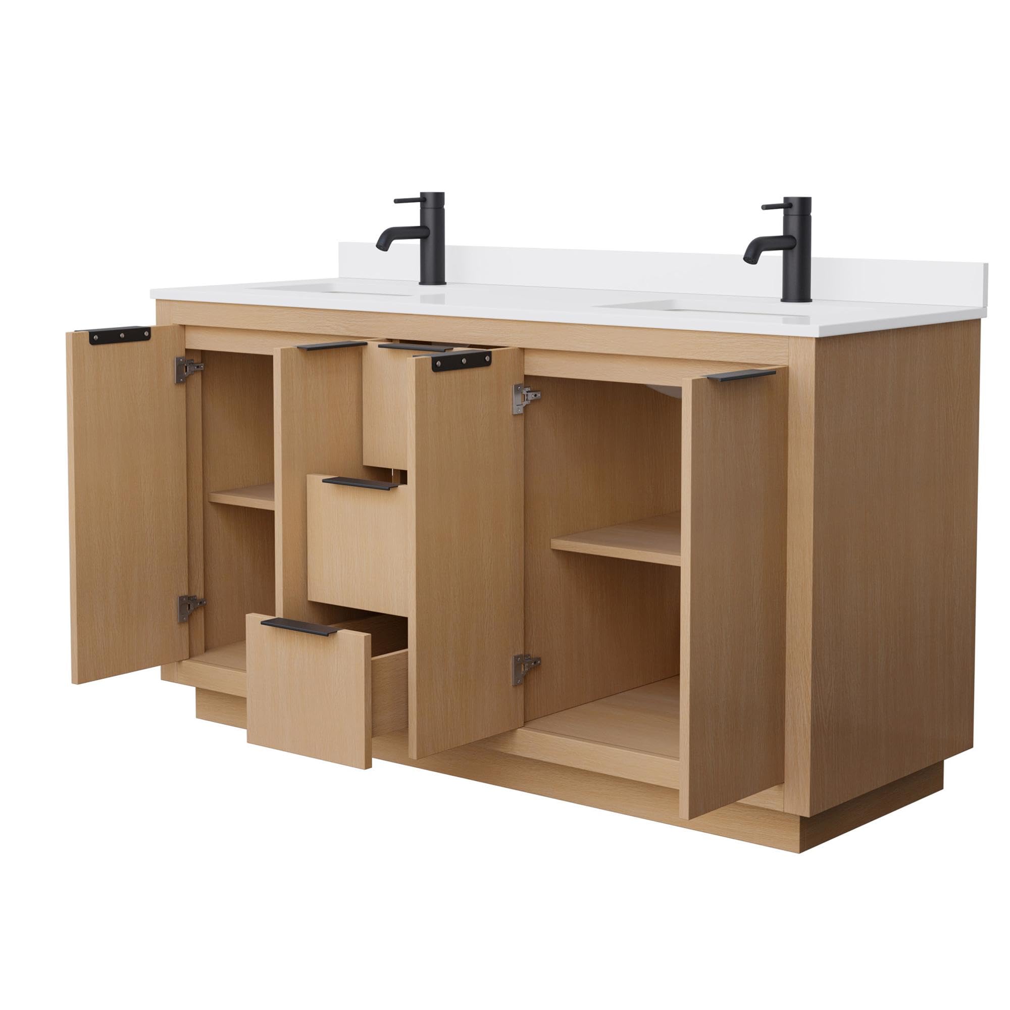 Wyndham Collection WCF282860DLBWCUNSMXX Maroni Vanity Set in Light Straw - Modern Bathroom Vanity with Sink & Mirror for Home Decor & Makeup Station - Perfect for Bedroom, Bathroom, or Dressing Room