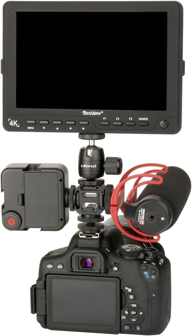 Ulanzi PT-3 Aluminum Camera Hot Shoe Mount Adapter with Triple Cold Shoe - Compatible with LED Lights, Monitors, Microphones & Studio Flash - Perfect for DSLR, Mirrorless & Video Camera Accessories - Ideal for Vlogging, Photography & Film Production