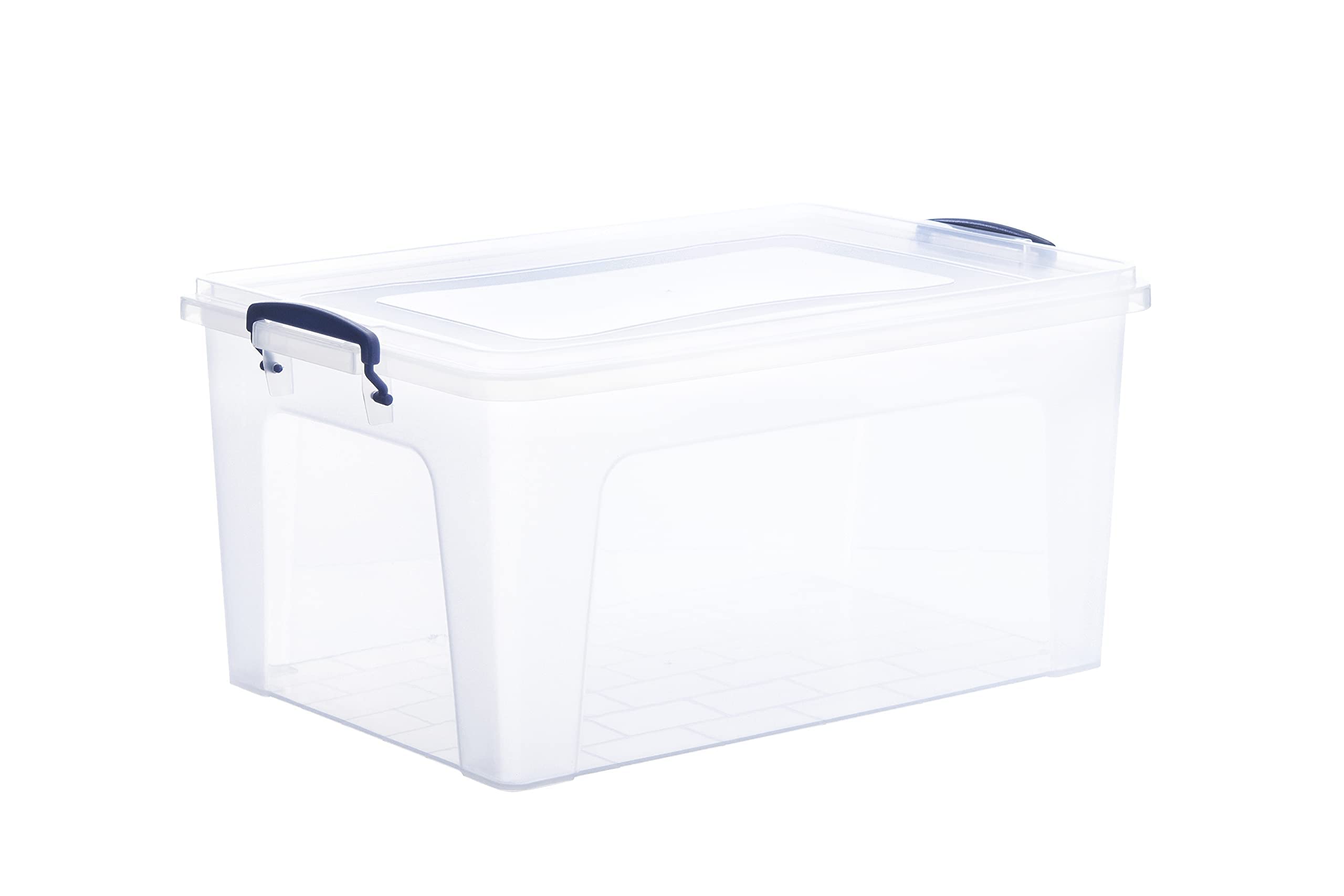 Superior Clear Plastic Storage Boxes with Lids - 12 Pack 28.5 Quart BPA Free Stackable Organizing Bins for Home, Office, School & Dorm - Perfect for Closet Organization, Toy Storage & Pantry Containers