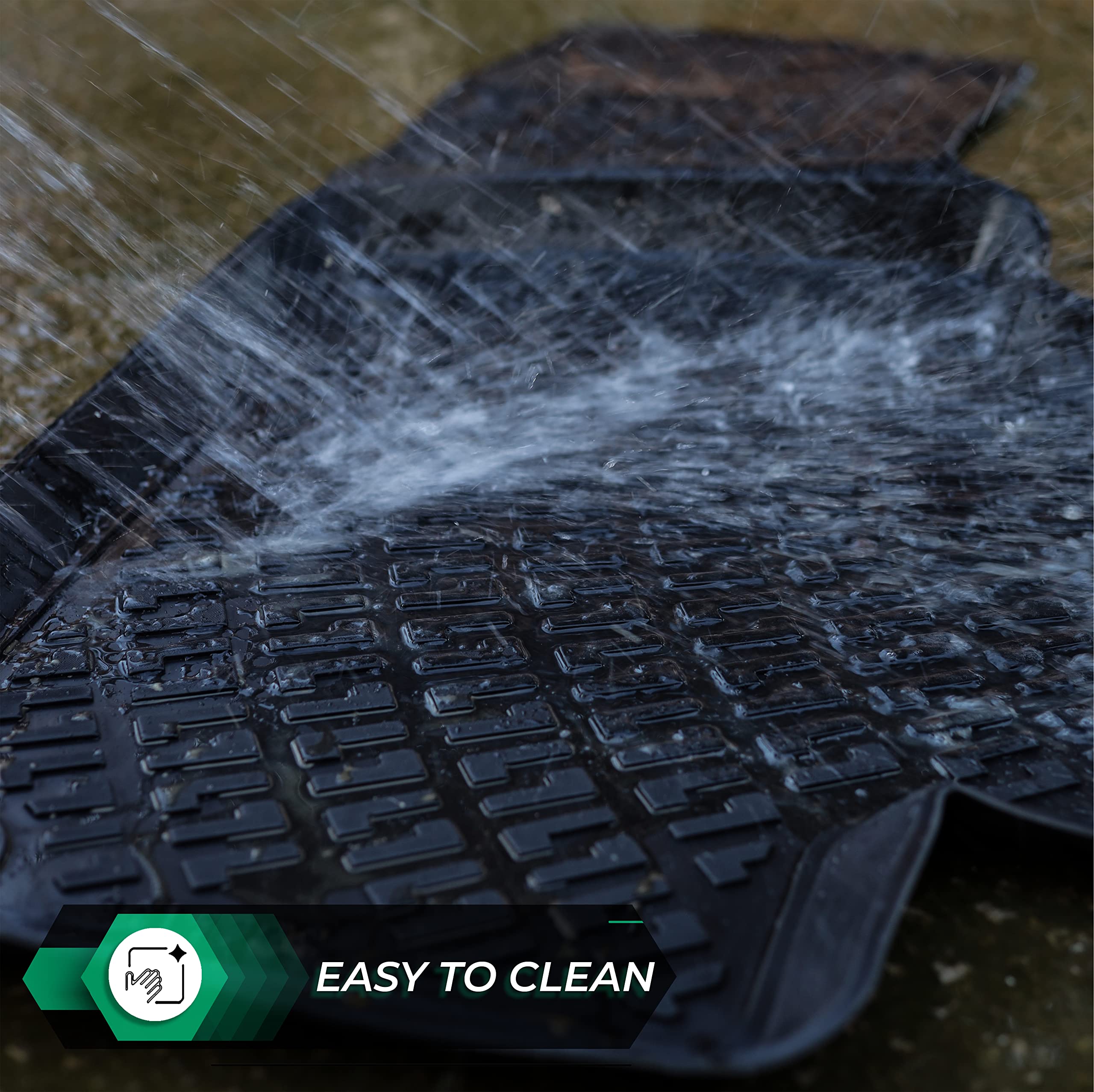Premium 3D Custom Fit Floor Mats for Toyota RAV4 & RAV4 Hybrid 2019-2025 (Excluding Prime) - All Weather Waterproof Car Mats with Laser Measured Precision | Perfect for Road Trips, Daily Commutes & Outdoor Adventures
