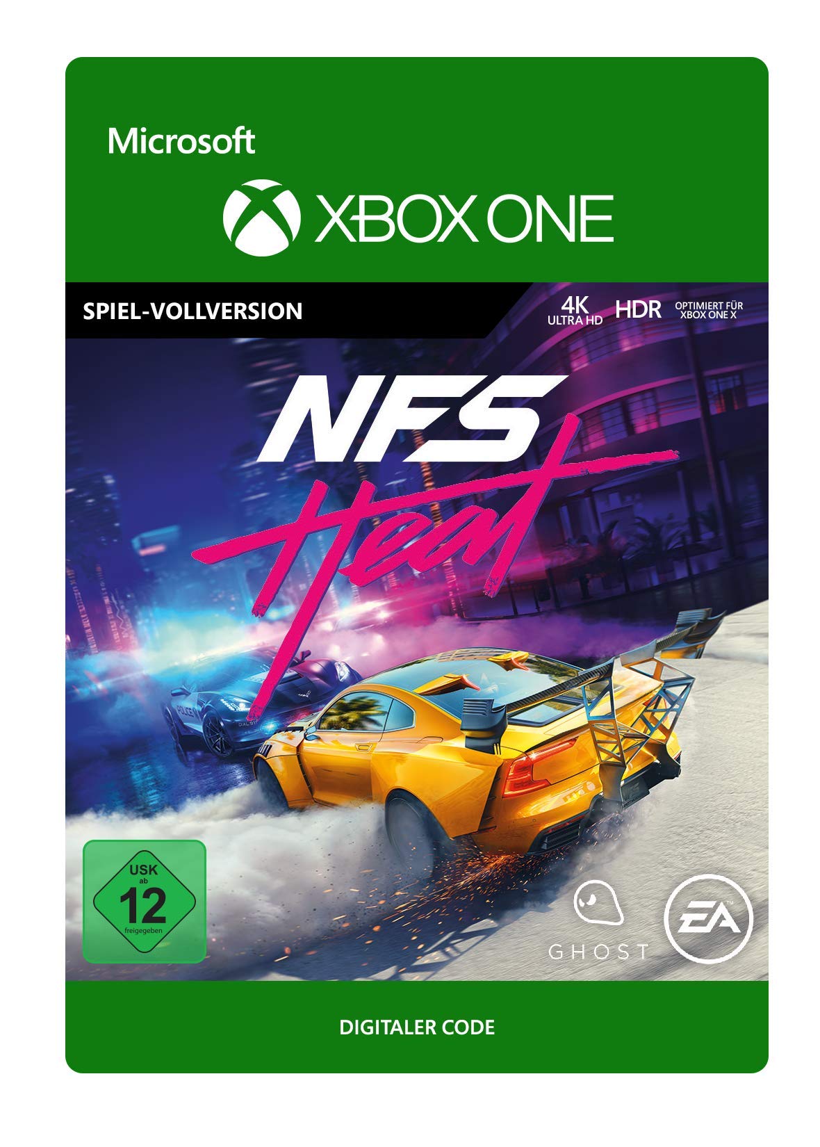 Need for Speed: Heat Standard Edition - Xbox One Digital Download Code | High-Speed Racing Game for Thrilling Street Action & Car Customization