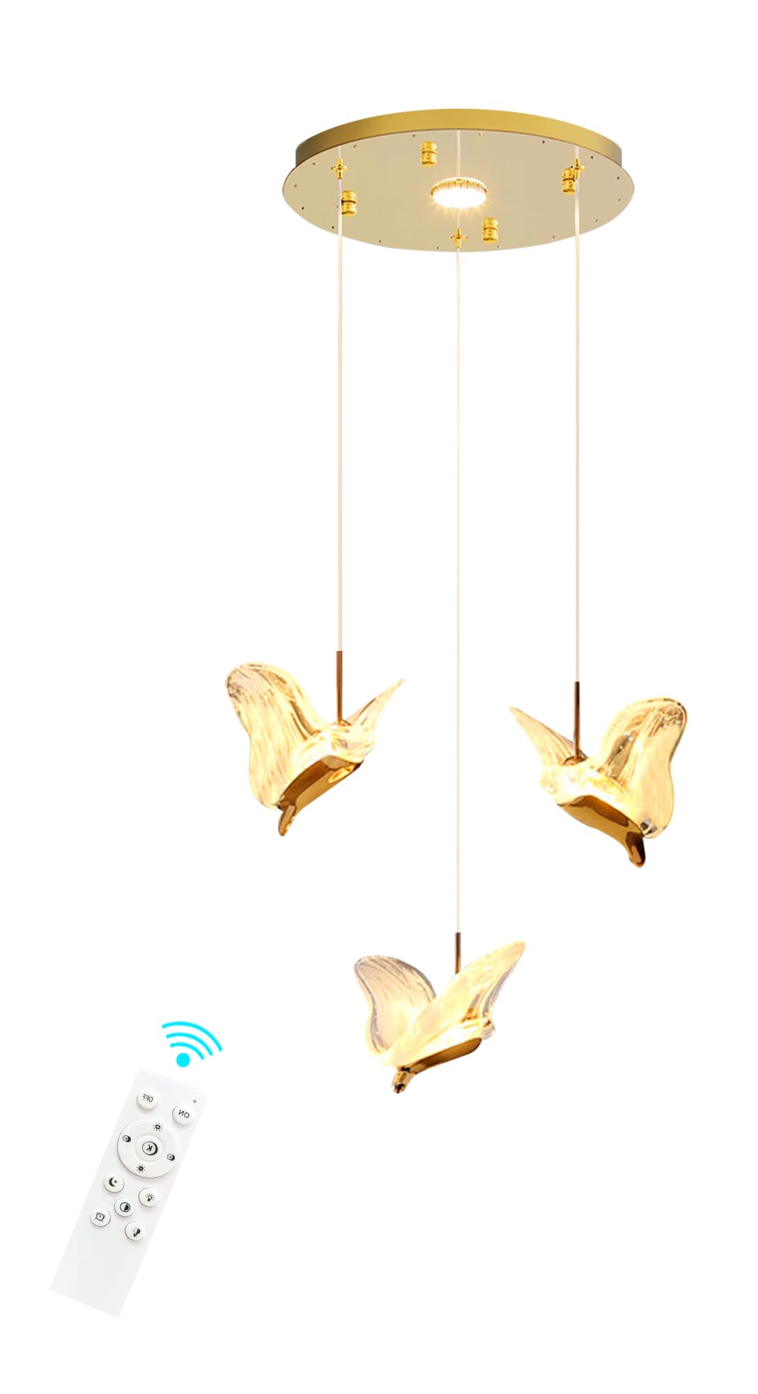 Modern Mini Chandelier LED Pendant Light - Dimmable Kitchen Island Lighting, Dining Room & Bedroom Ceiling Fixture (2700K-6000K) | Perfect for Contemporary Homes, Restaurants and Cozy Spaces