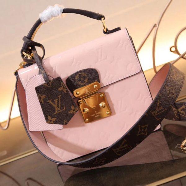 Louis Vuitton Spring Street Monogram Vernis Handbag in Rose Ballerine - Perfect for Work, Travel & Evening Events