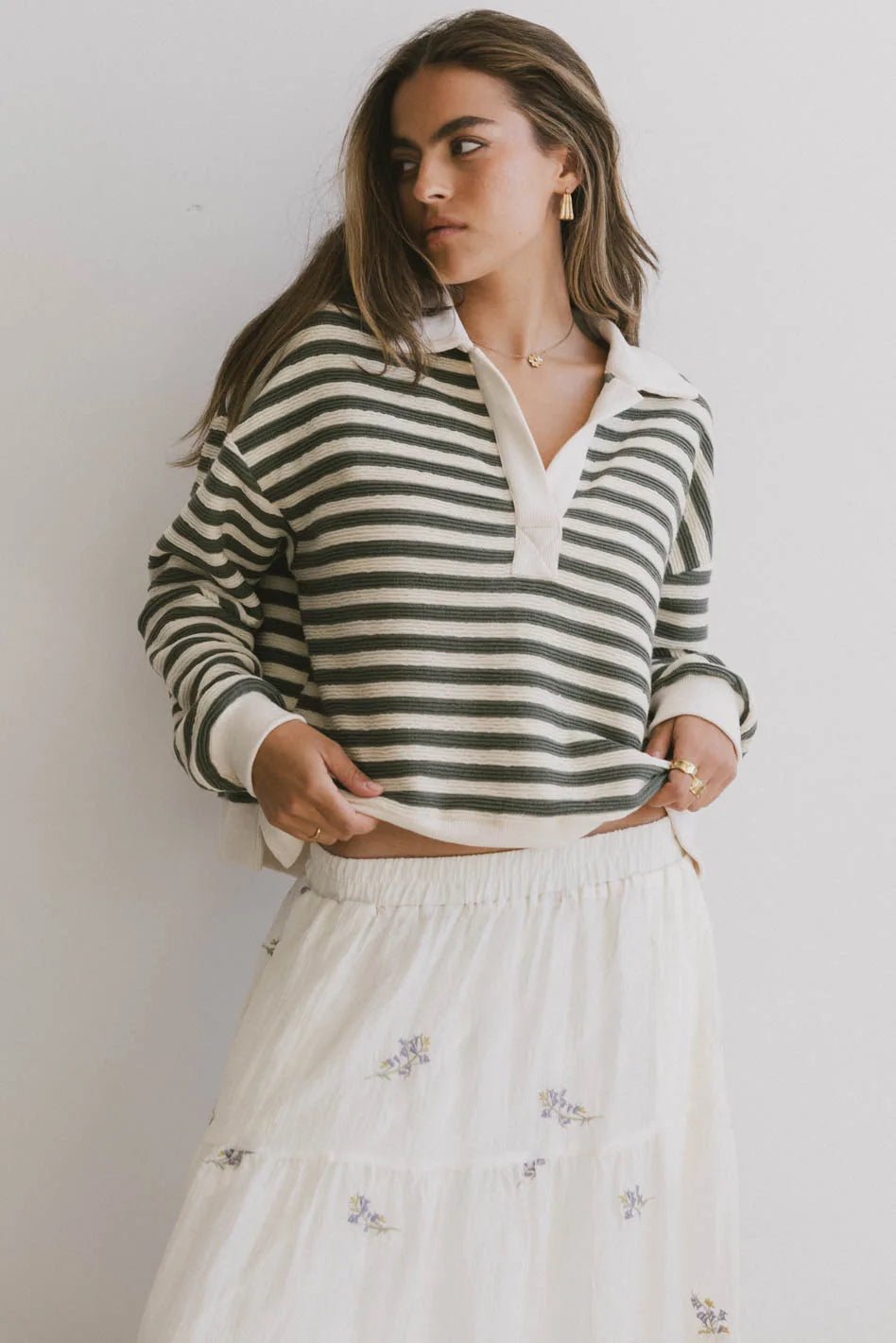 Harlen Striped Top for Women - Comfortable & Stylish T-Shirt - Casual & Everyday Wear - FINAL SALE - Perfect for Work, Outings & Relaxing at Home