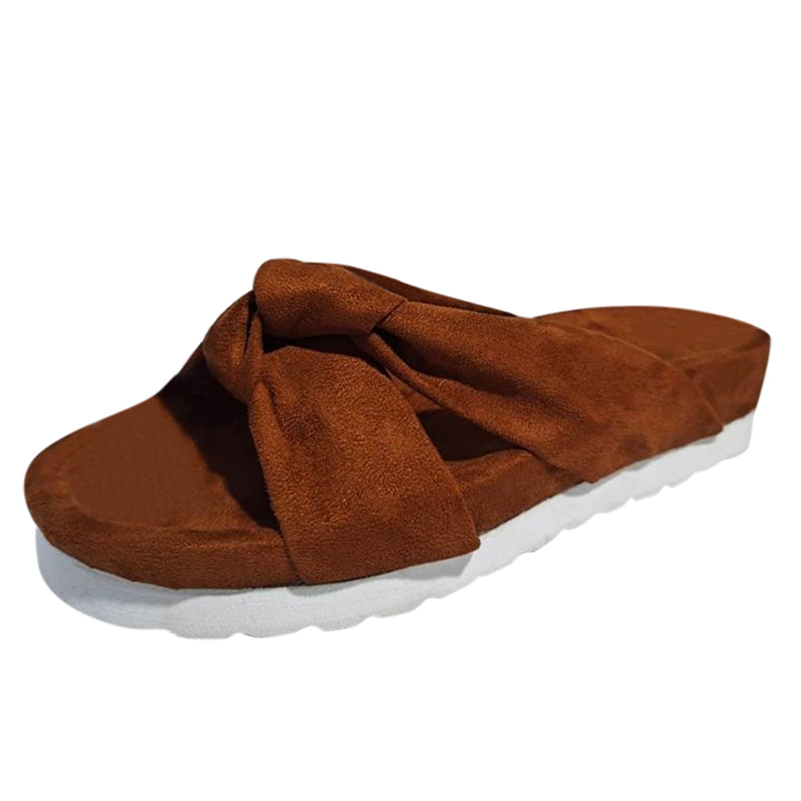 Women's Breathable Flock Sandals - Comfortable Flat Slip-On Beach Slippers for Summer | Casual Walking, Beach Outings & Vacation Wear