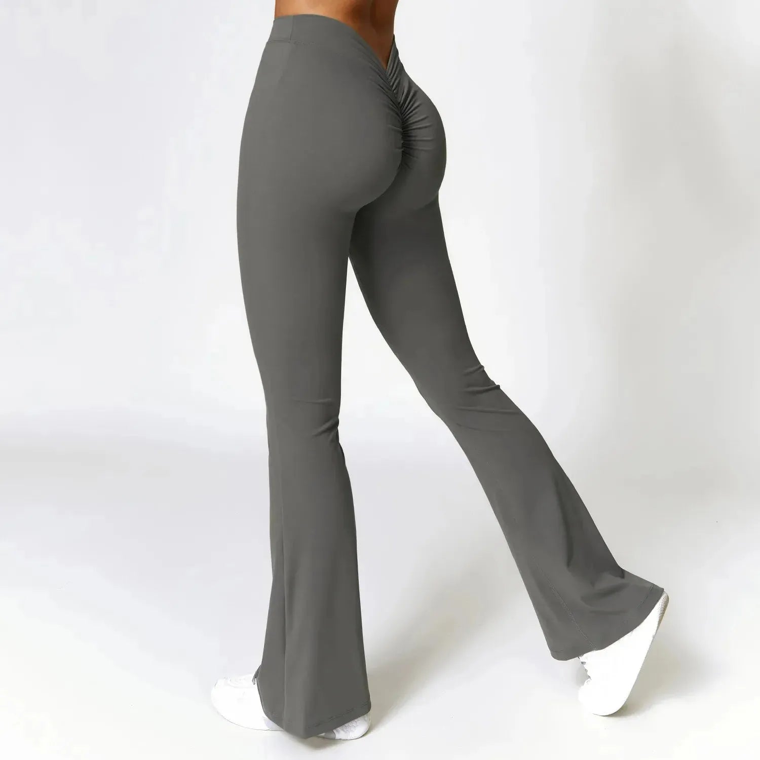 Sexy High Waist V Back Scrunch Flare Leggings for Women - Yoga Pants with Push Up Design, Gym Workout & Sports Activewear - Perfect for Yoga, Pilates, Running and Casual Wear