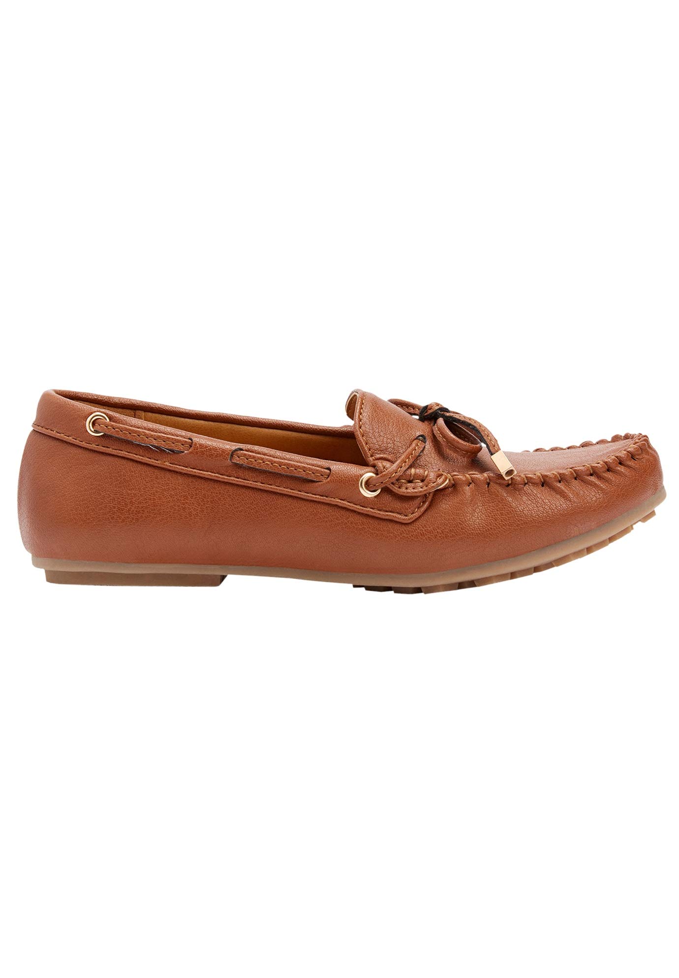 Comfortview Women's Wide Width The Ridley Flat - Comfortable Slip-On Shoes for Work, Travel & Everyday Wear