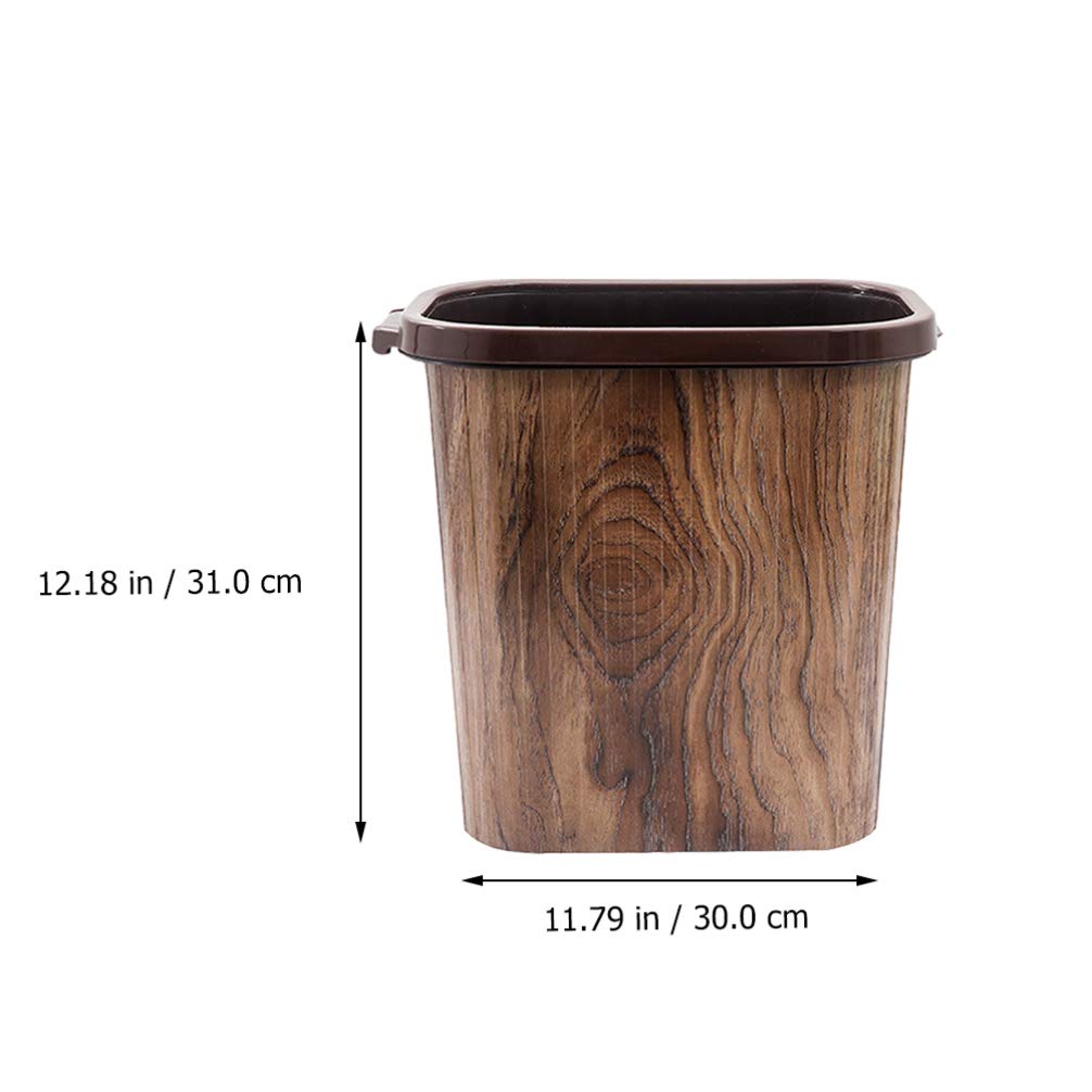 Rustic Farmhouse Wastebasket Trash Can - Decorative Metal Bin for Bathroom, Kitchen, Office, Dorm & Laundry Room | Perfect for Farmhouse Decor & Small Space Organization