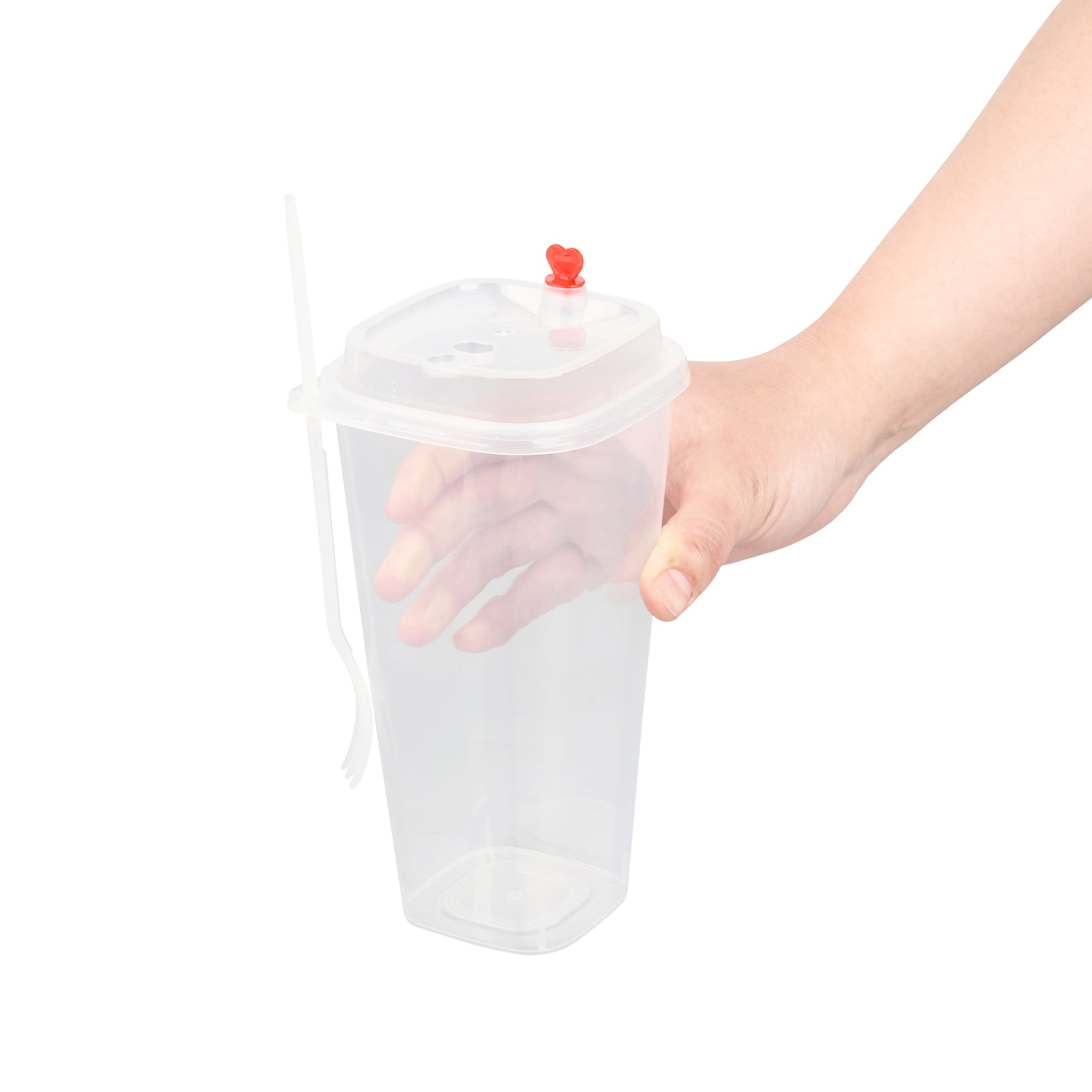 24 oz Clear Plastic Salad To Go Containers with Lids & Forks - 100 Pack | BPA-Free Meal Prep Containers for Office Lunch, Picnics & Takeout Food Storage