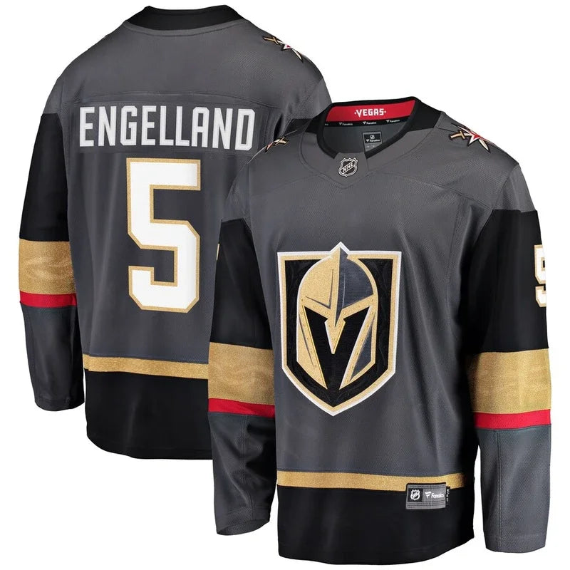 Deryk Engelland Autographed Vegas Golden Knights Home & Away Breakaway Hockey Jersey - Limited Edition Preorder - Perfect for NHL Collectors & Hockey Fans - Great for Display in Man Caves, Sports Bars & Memorabilia Collections
