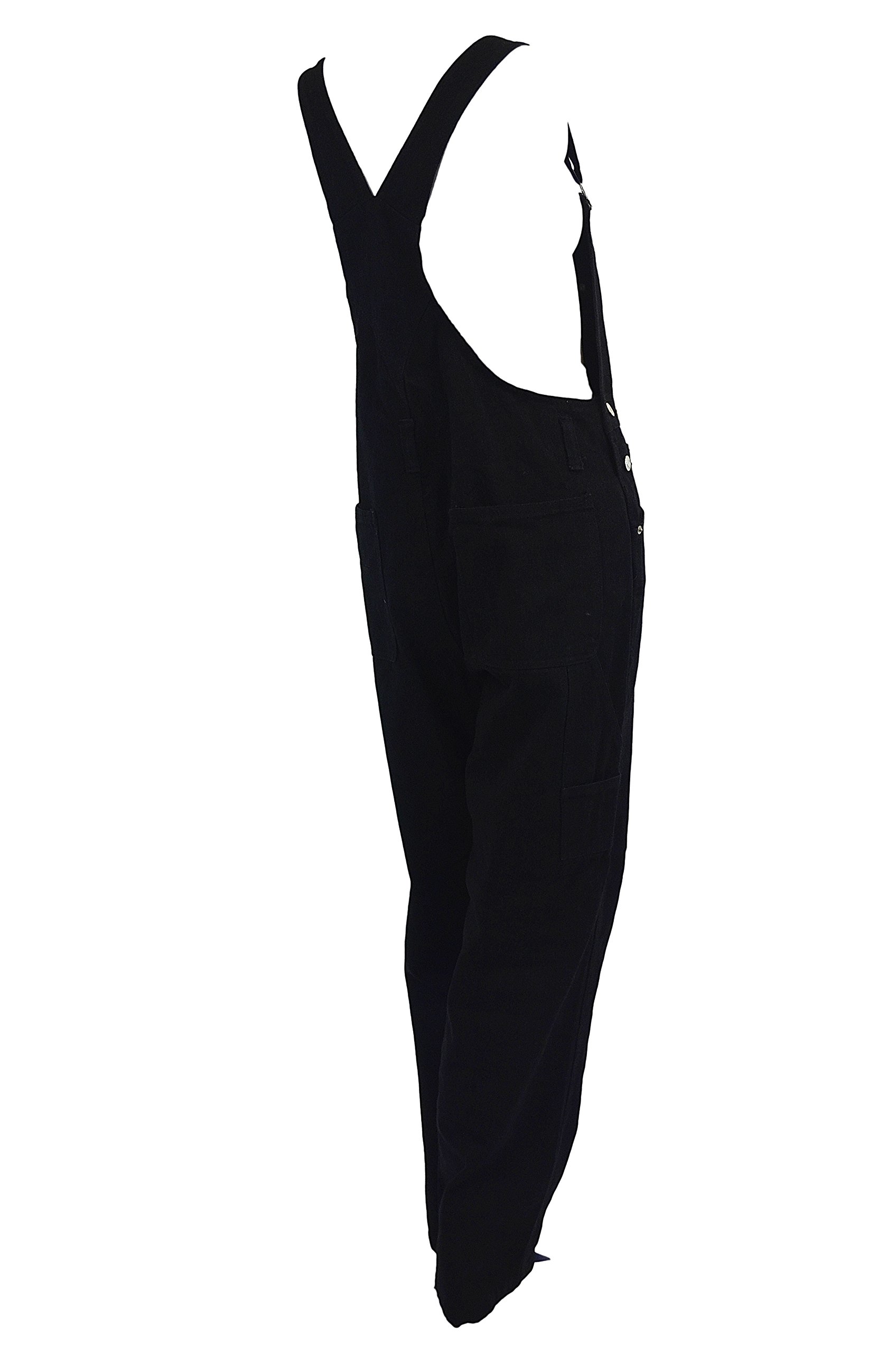 Eagle Blue Jeans Women's Black Denim Bib Overalls - X-Small Size for Casual Wear & Work Outfits | Comfortable Jumpsuit for Gardening, DIY Projects & Outdoor Activities