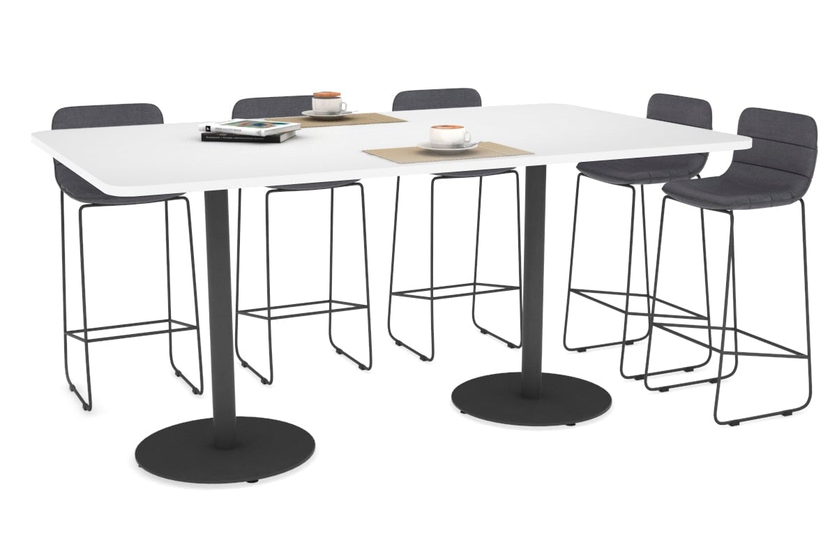Premium Sapphire Disc Base Counter Table with Rounded Corners - 70.9