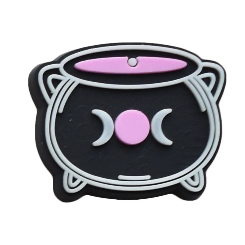 Pink Halloween Shoe Charms for Crocs - Cute Shoe Decorations for Kids & Adults - Perfect for Christmas Parties, Gifts & Costume Accessories