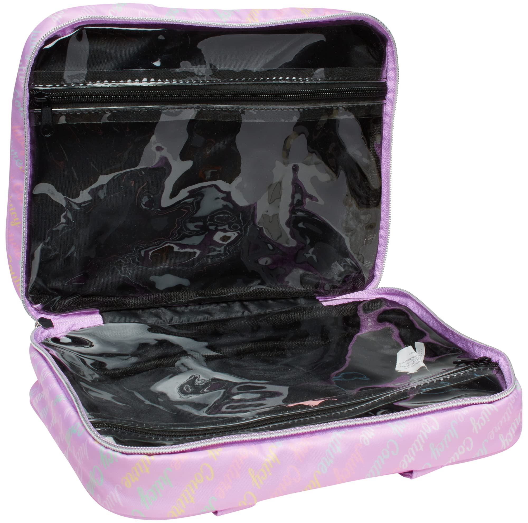 Juicy Couture Women's Hanging Travel Makeup Bag - Waterproof Cosmetic & Toiletries Organizer for Weekend Trips, Gym & Vacation, Purple One Size