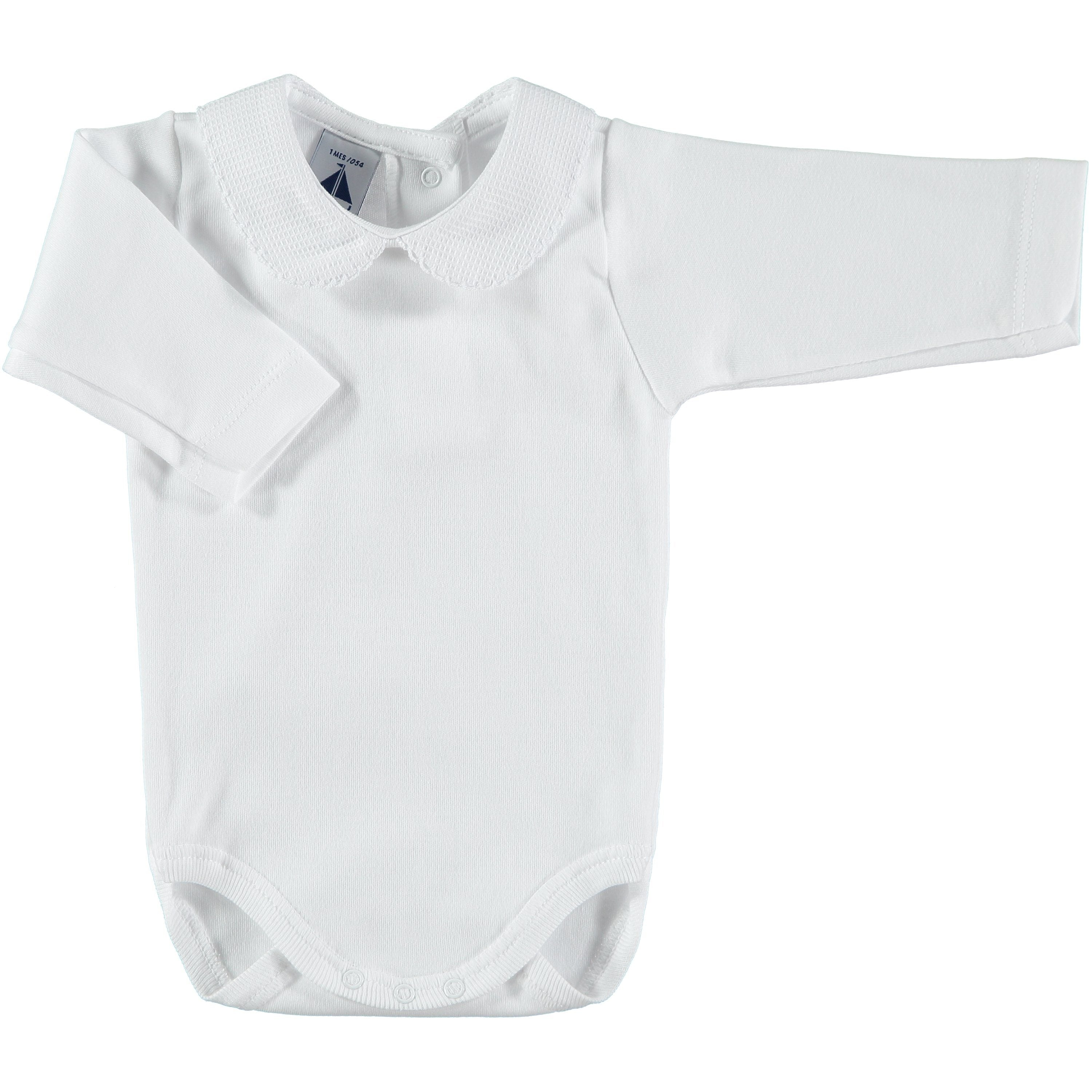 Women's Long Sleeve Peter Pan Collar Bodysuit - Vintage Inspired Stretch Cotton Blouse Top for Casual Wear & Layering