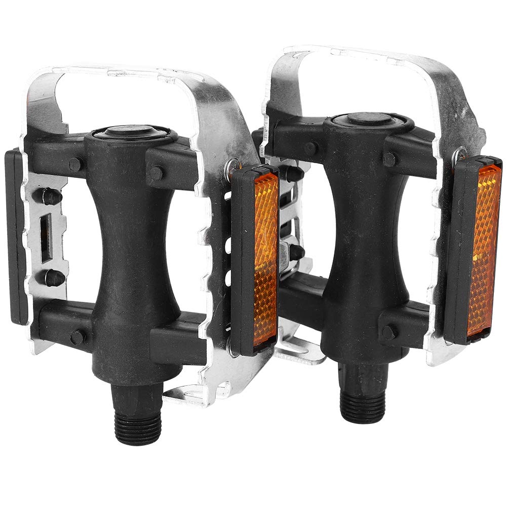 LZKW Black Lightweight Mountain Bike Pedals - 1 Pair Sawtooth Edge Design for Racing & MTB | Perfect for Trail Riding, Commuting & Road Cycling