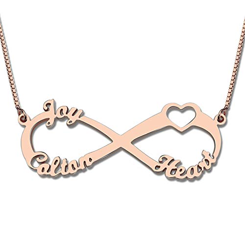 3 Name Rose Gold Plated