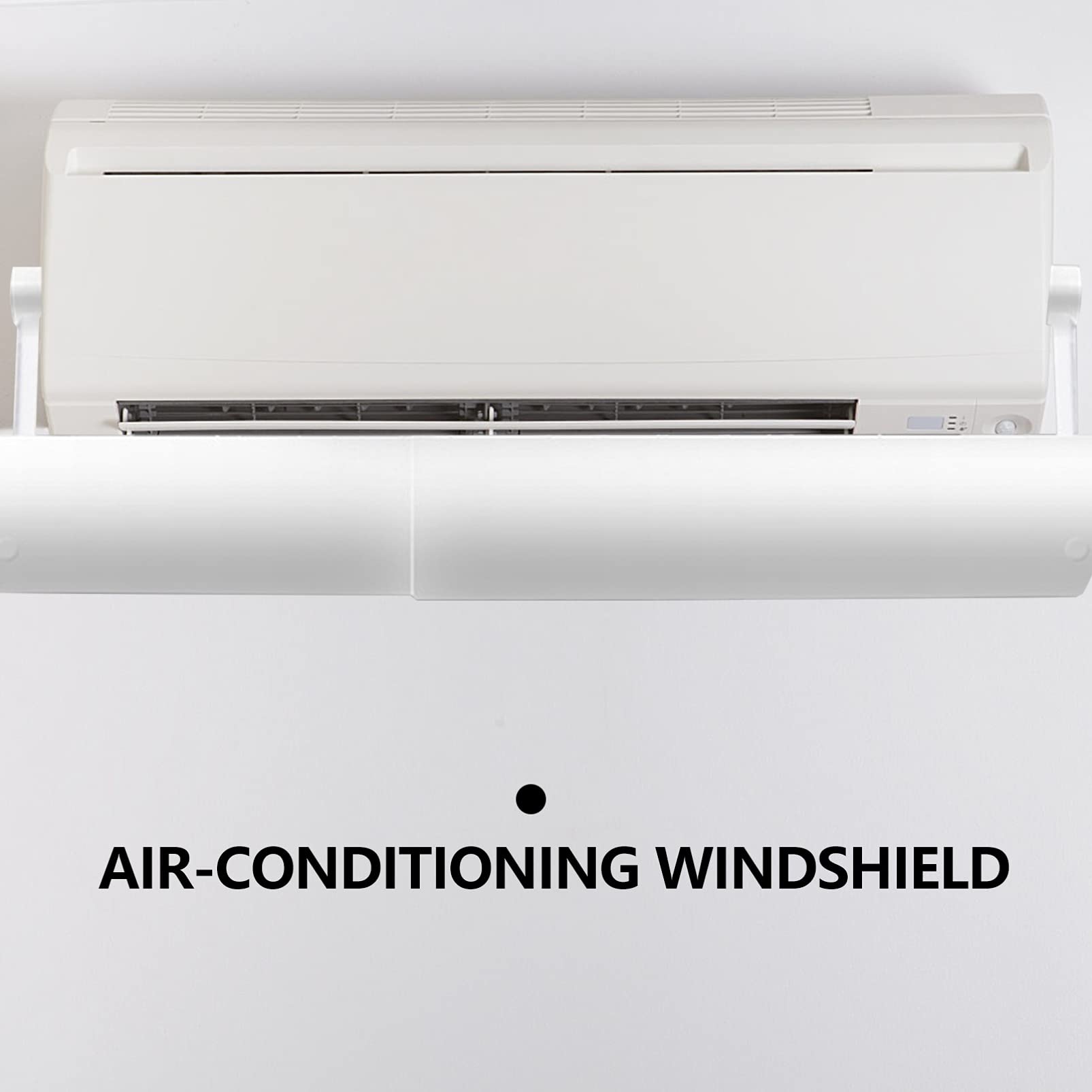 OSALADI White PP Air Conditioner Windshield & Baseboard Air Deflector Extender - AC Vent Cover for Window, Windproof & Durable - Perfect for Home, Office & RV Cooling Efficiency