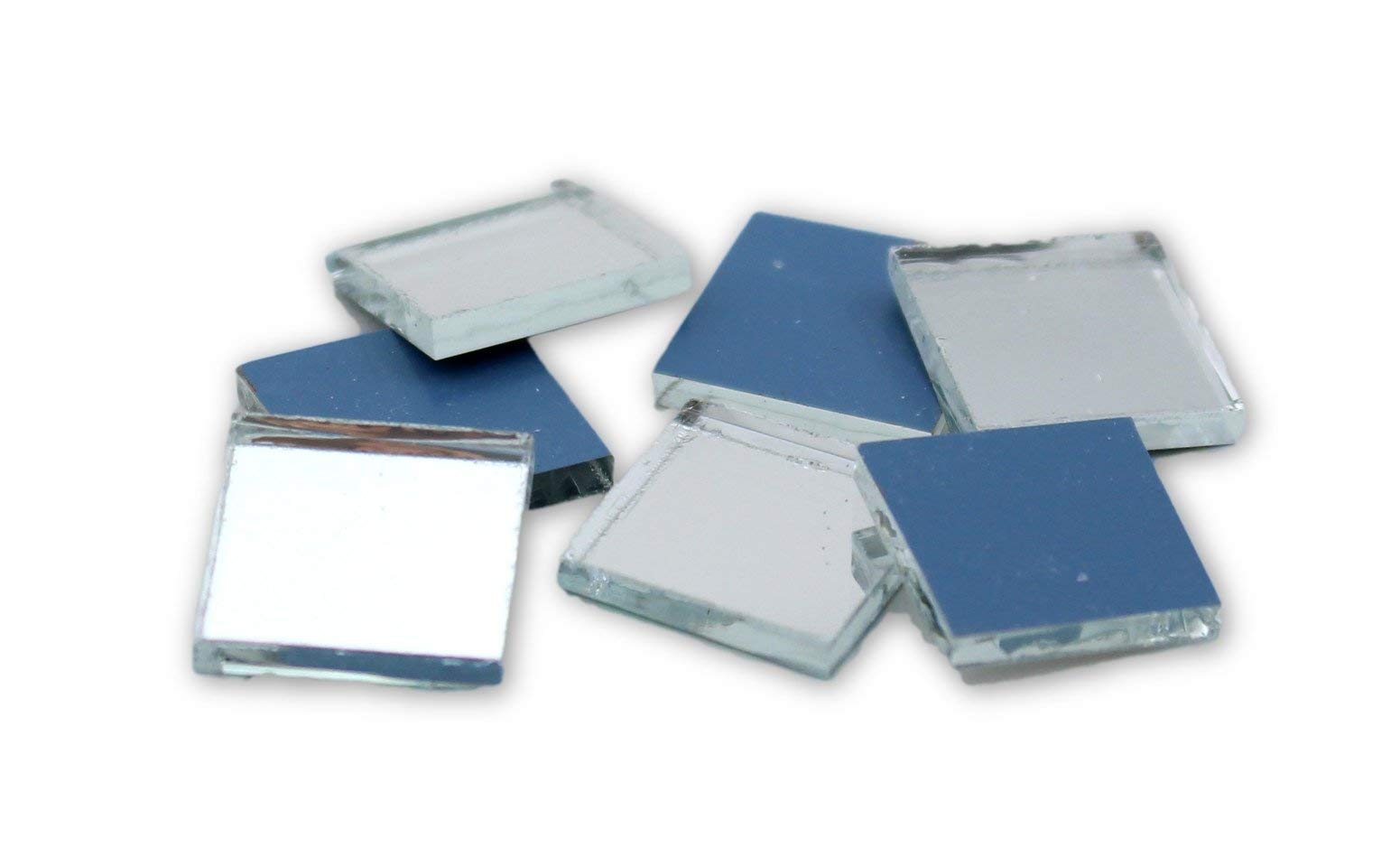 0.5 Inch Small Mini Square Craft Mirrors - 25 Pieces Mirror Mosaic Tiles for DIY Home Decor, Scrapbooking & Art Projects