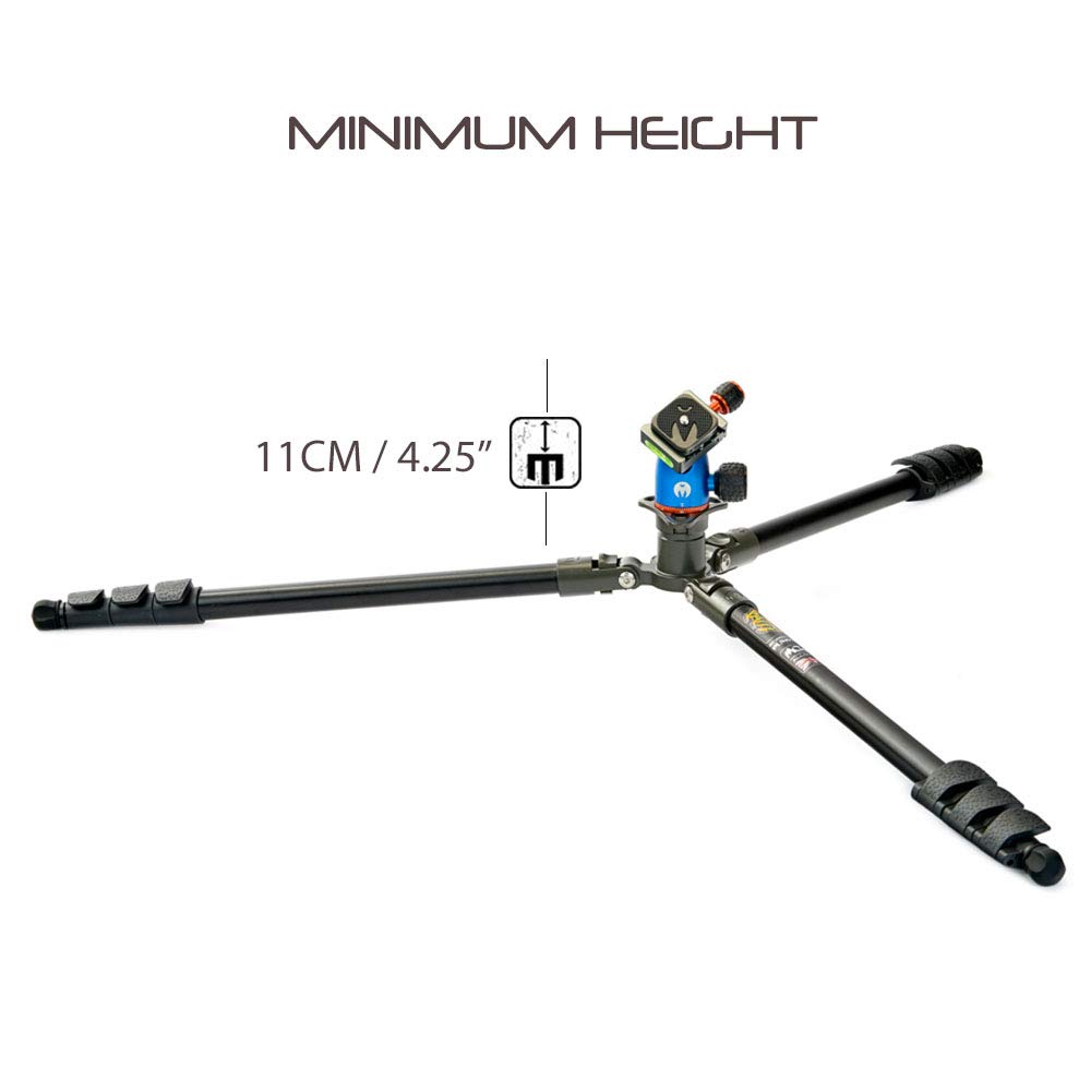 3 Legged Thing Patti Flip Lock Magnesium Alloy Tripod with Ballhead - Lightweight Blue/Black Professional Camera Tripod for Travel, Photography & Videography