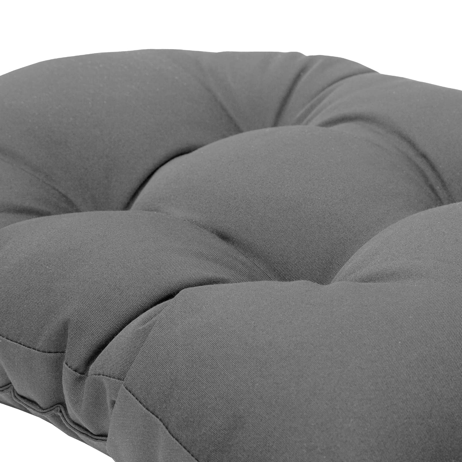 QILLOWAY High Back Chair Cushion Set of 2 - All Weather Indoor Outdoor Replacement Cushions for Adirondack & Rocking Chairs - Dark Grey - Perfect for Patio, Deck, Garden & Porch Relaxation