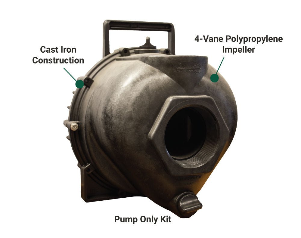 3 Inch Stainless Steel Banjo Pump - Heavy Duty Water Transfer for Boats, RVs, and Agricultural Use