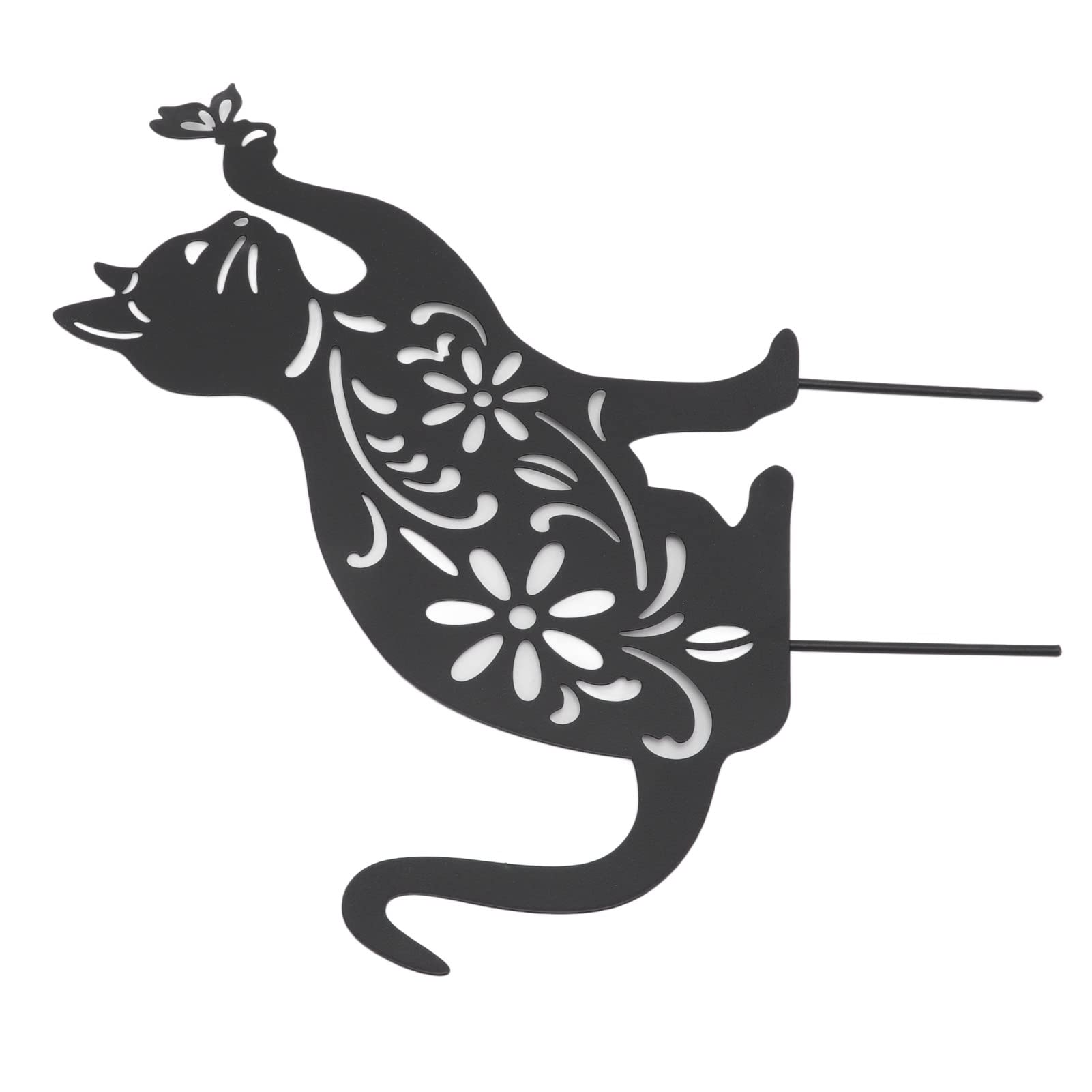 FUWE Heavy-Duty Metal Black Cat Statue - Durable Iron Garden Decor for Home, Farmland & Outdoor Use - Perfect for Halloween, Gothic & Farmhouse Decor