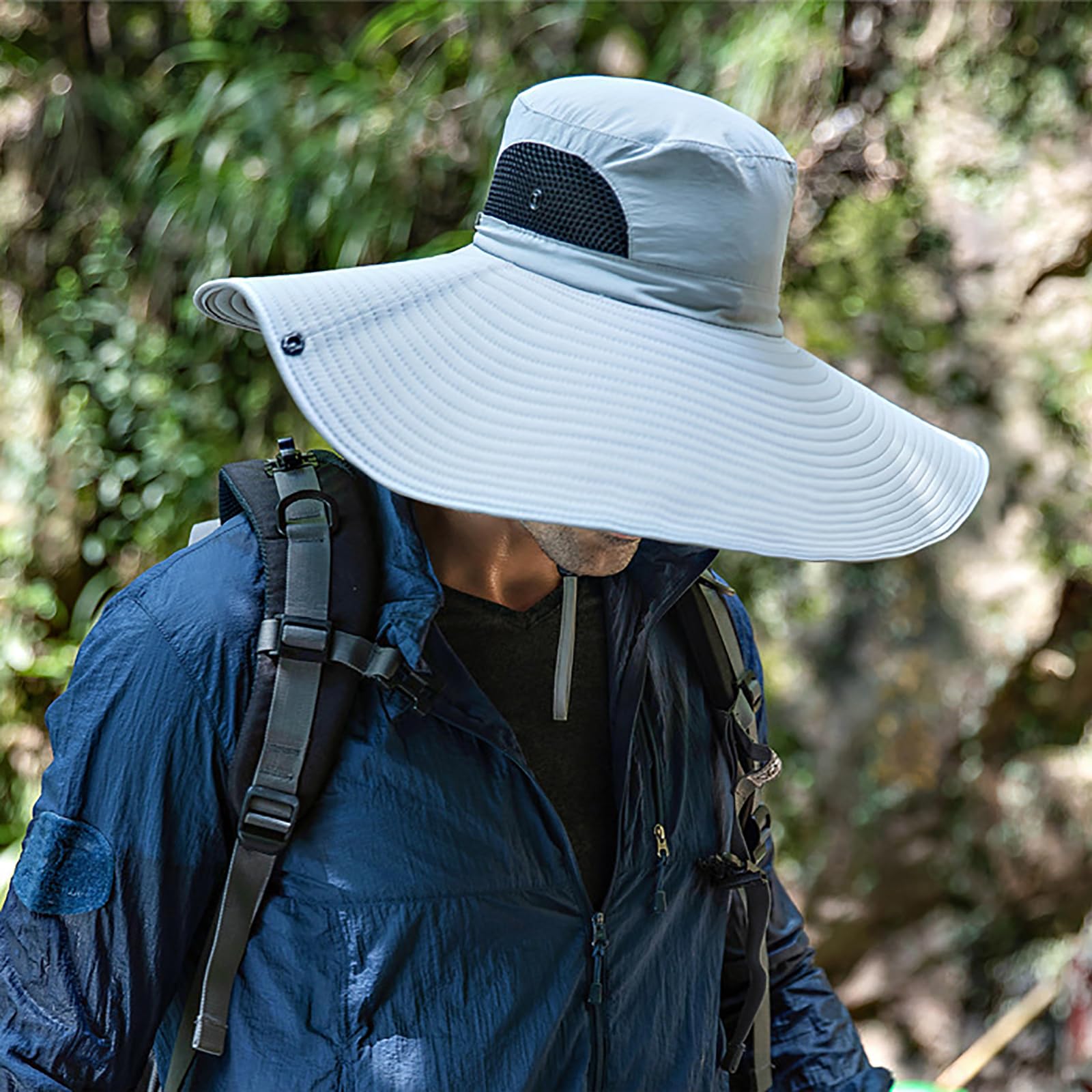 Wide Brim Sun Hat for Men & Women - UPF 50+ Fishing Bucket Hat, Safari & Cowboy Style Summer Outdoor Hat - Perfect for Beach, Gardening, Hiking and Travel