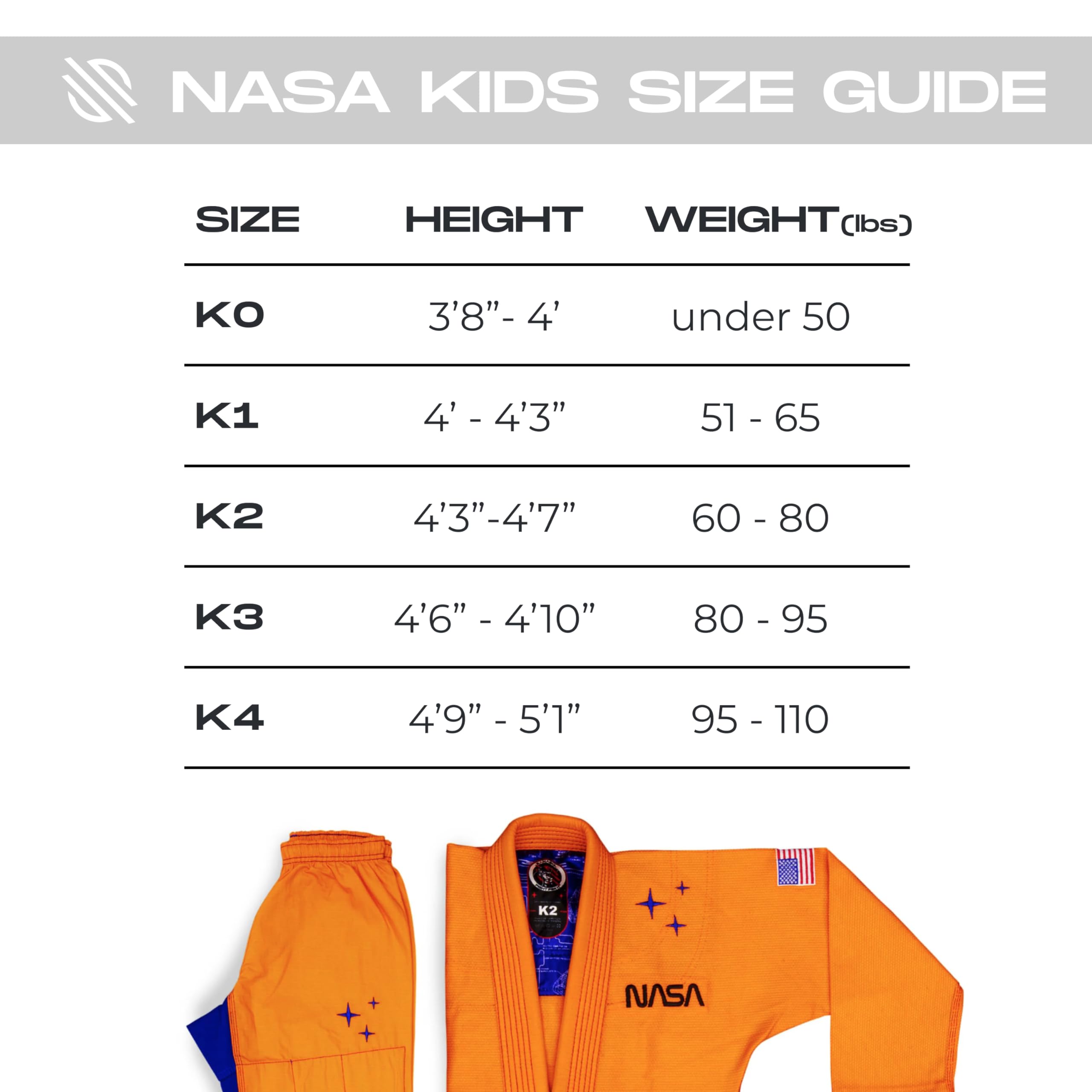 Sanabul NASA Kids BJJ Gi - Lightweight Youth Jiu Jitsu Uniform with Cosmic Design | Perfect for Training, Competitions & Martial Arts Classes