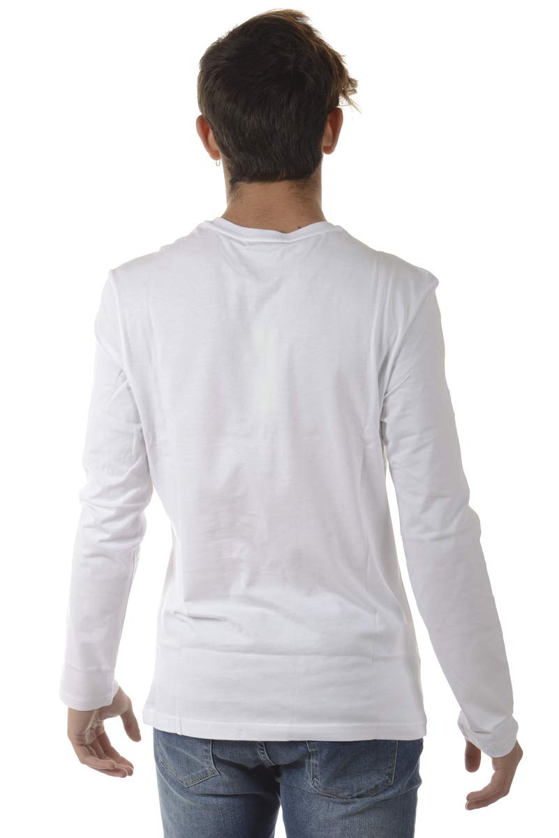 Versace Jeans Men's Cotton T-Shirt - Classic White Crew Neck Casual Tee for Everyday Wear | Perfect for Streetwear, Gym & Weekend Outfits