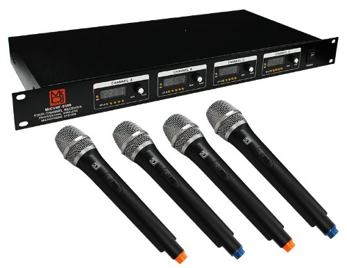 Mr DJ MICVHF-8500 Professional Wireless Microphone System - Ideal for Karaoke, Live Performances & Public Speaking