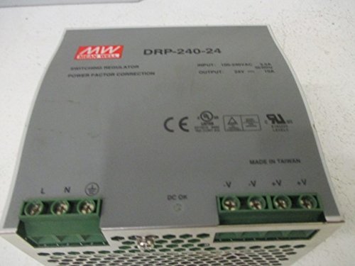 Mean Well DRP-240-24 240W 24V 10A AC to DC Power Supply - Industrial, LED Lighting, CCTV Security System Power Source