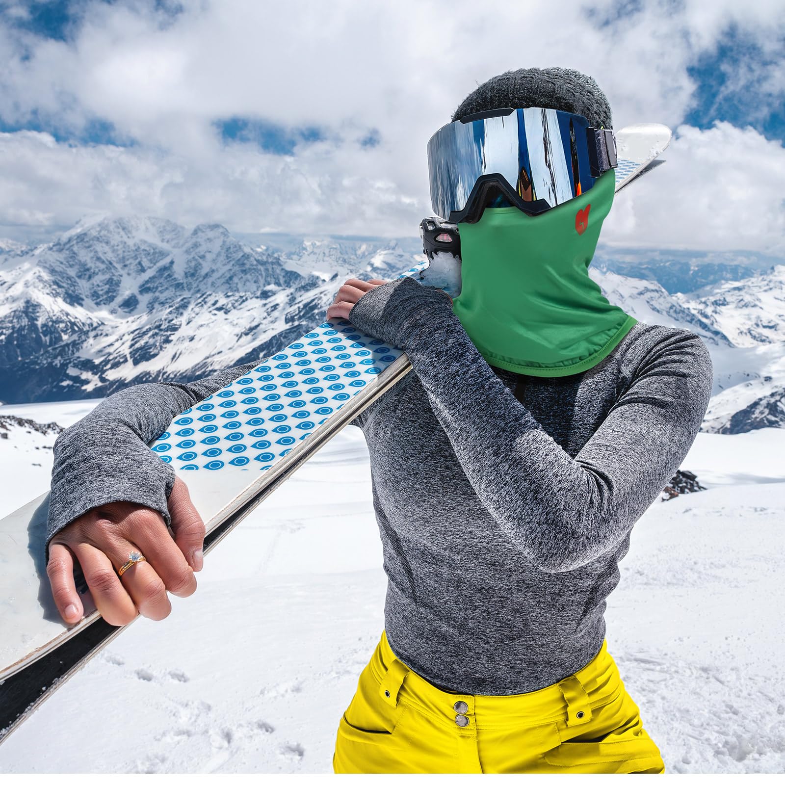 Wesiti 4-Pack Balaclava Face Mask - Breathable Ski Mask for Cycling, Sun Protection & Outdoor Sports (Green, Pink, White, Yellow) - Perfect for Winter Sports, Motorcycling & UV Protection
