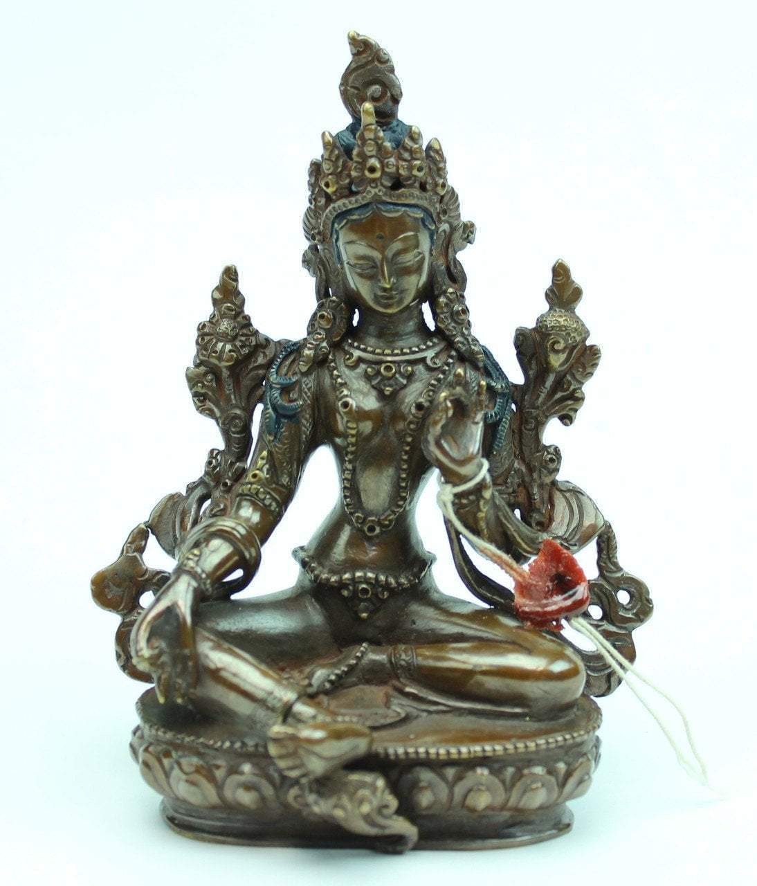5 Inch Green Tara Bronze Statue - Handcrafted Buddhist Goddess Sculpture for Meditation, Altar & Home Decor | Perfect for Spiritual Practice, Yoga Studios & Gift Giving