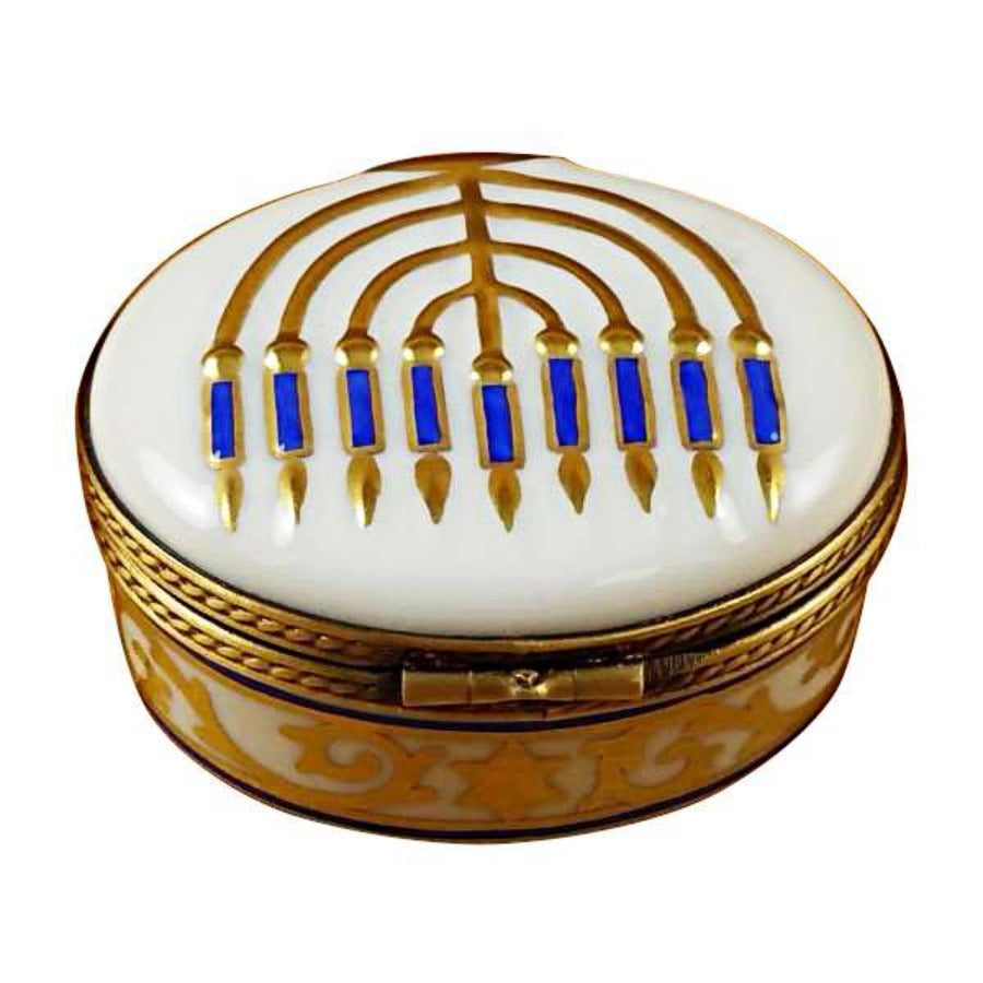 Elegant White Menorah for Hanukkah - Traditional Jewish Candle Holder for Home & Holiday Decor