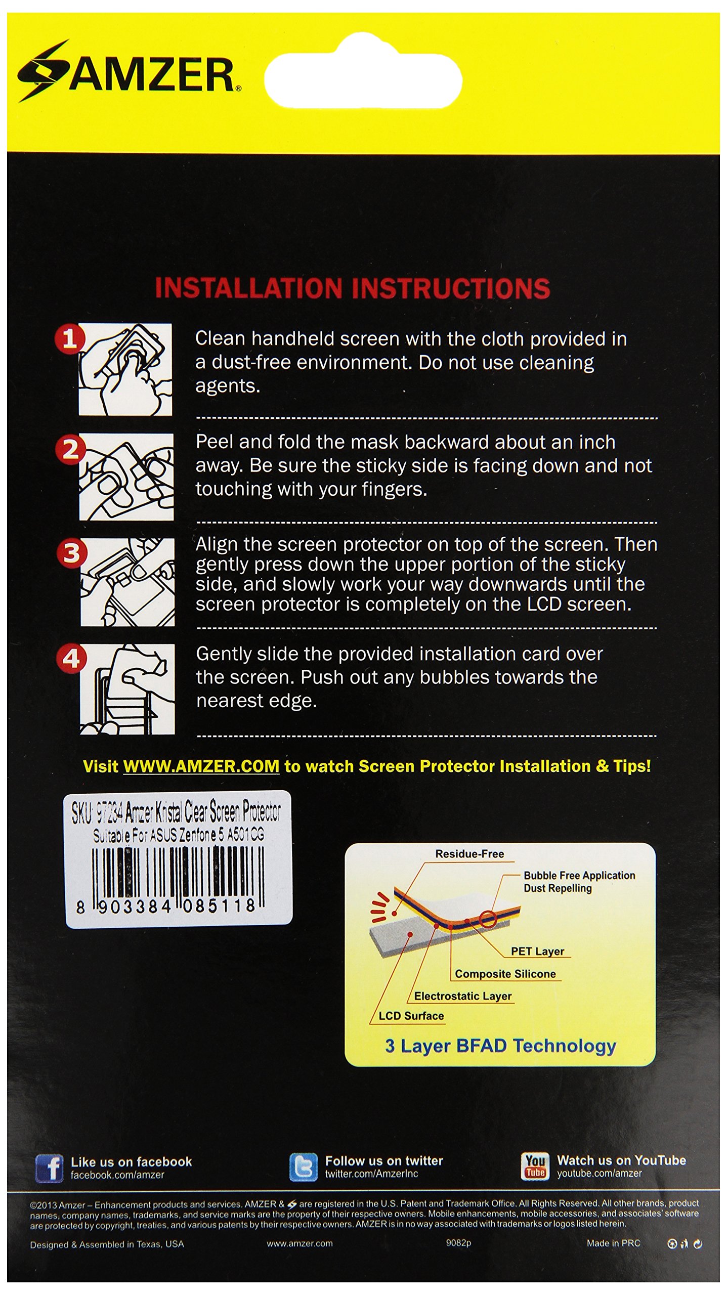 Amzer Anti-Glare Screen Protector for Motorola DROID 3 | HD Clear Matte Film | Includes Microfiber Cleaning Cloth | Scratch Resistant | 1-Pack Retail Packaging | Perfect for Office, Travel & Outdoor Use