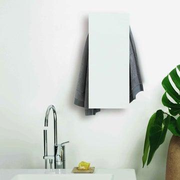 Mg12 Geometric Slim Towel Warmer - 12W x 27.55H - Compact Bathroom Heater for Spa, Luxury Hotels & Cozy Home Use