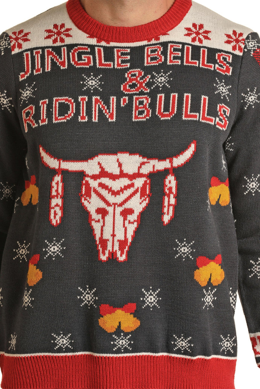 Rock & Roll Denim Dale Brisby Graphic Men's Sweater BU32T02957 JJ - Vintage Inspired Pullover for Casual Wear & Music Lovers