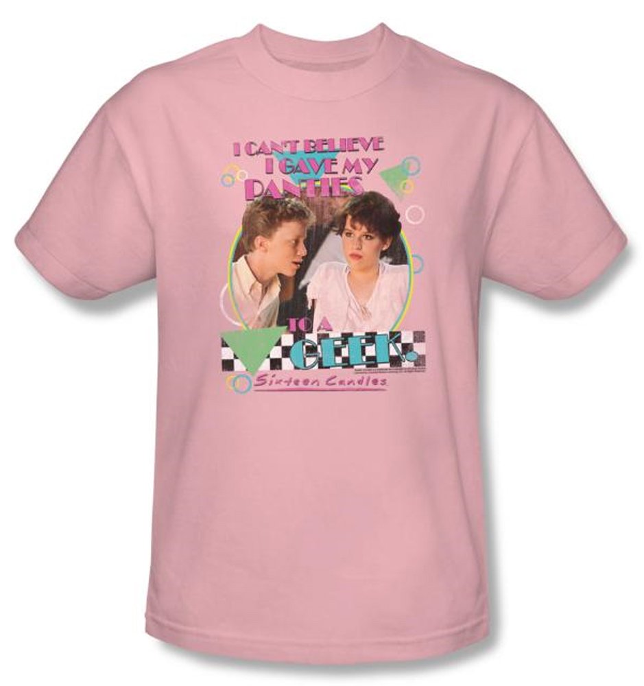 Sixteen Candles Movie T-Shirt for Women - A&E Designs Pink Cotton Tee Shirt - Perfect for 80s Movie Nights & John Hughes Fan Gifts