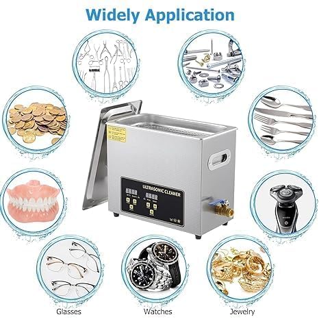 GARVEE 360W 15L Ultrasonic Jewelry Cleaner with Digital Timer & Heater - Professional Cleaning for Rings, Watches, Glasses & Dental Appliances at Home or Jewelry Store