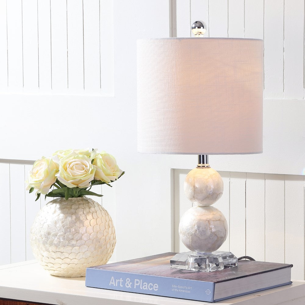 Bailey 19 Seashell LED Table Lamp - Modern Coastal Nightstand Light with USB Port, Dimmable Warm White for Bedroom, Living Room, Nursery Decor | Perfect for Reading, Relaxing & Creating Ambiance