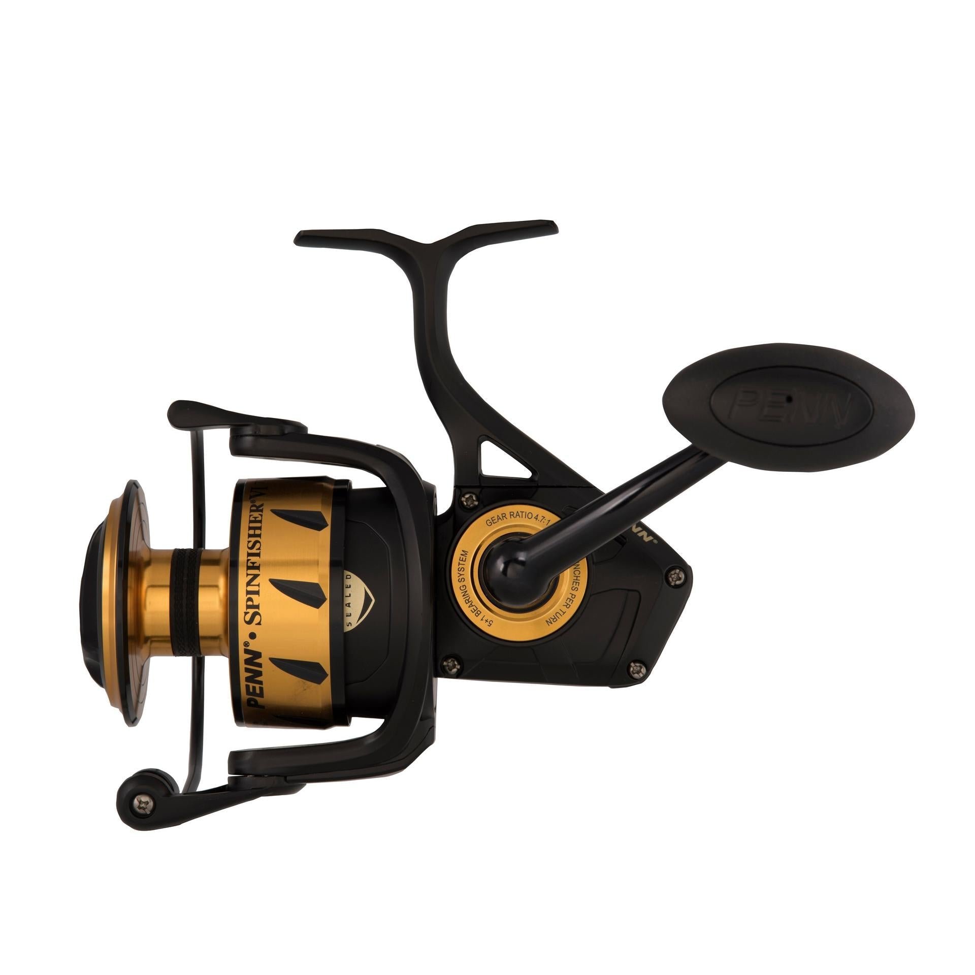 Penn Spinfisher VI Spinning Fishing Reel - Saltwater & Freshwater, 6+1 Shielded Bearings, HT-100 Drag System - Perfect for Surf Fishing, Pier Fishing & Offshore Angling