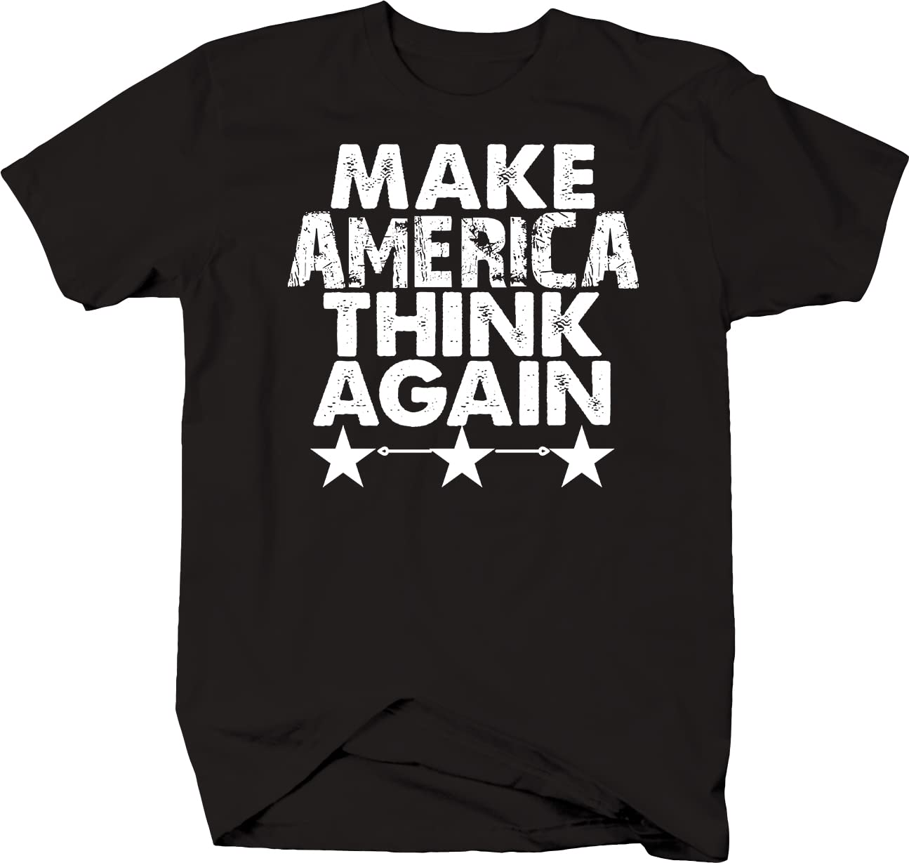 Make America Think Again President Smarter T-Shirt for Men - Black Political Statement Tee - Perfect for Campaigns, Rallies & Patriotic Events