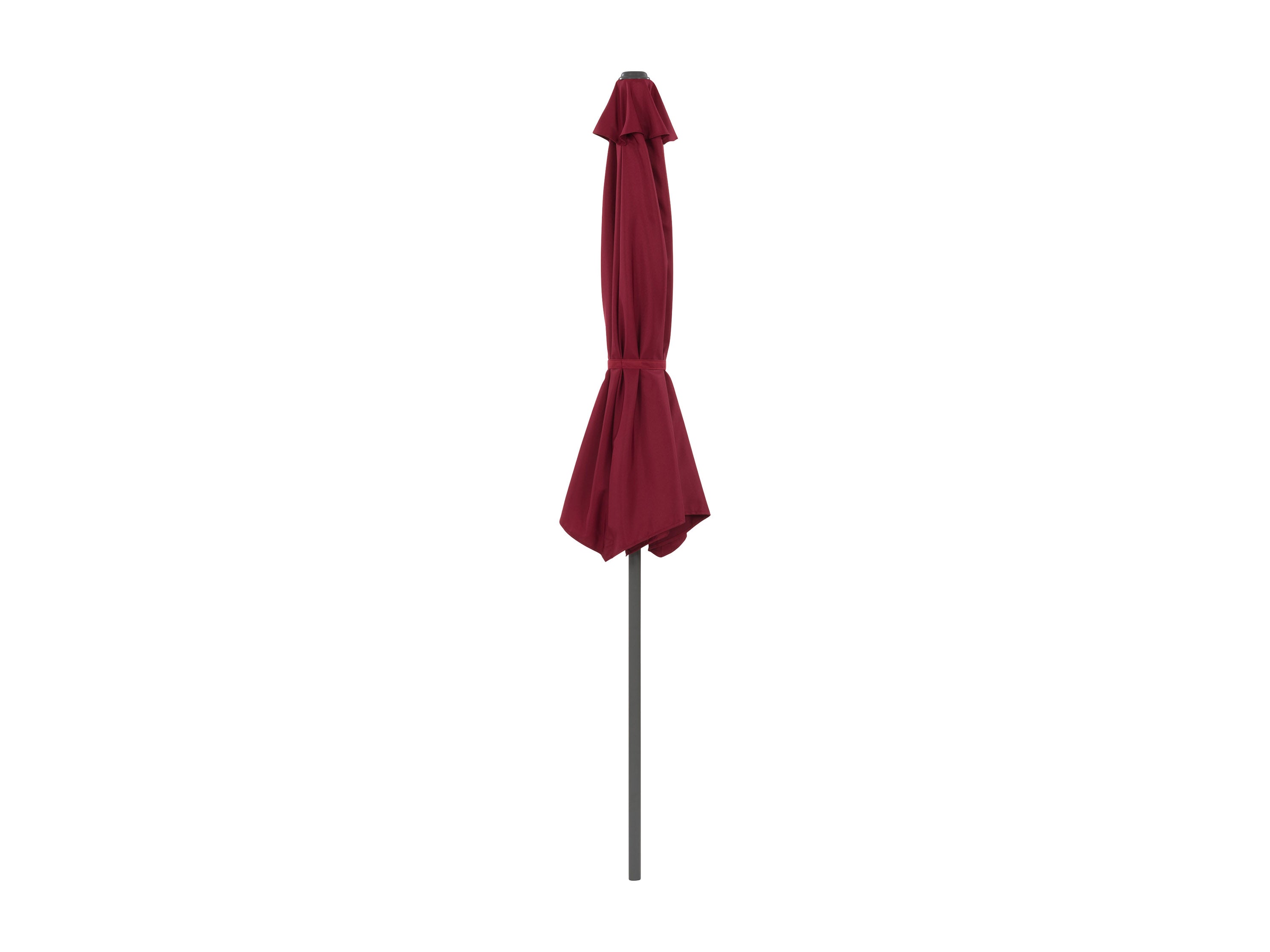 8.5ft Red Half Umbrella - Large Outdoor Patio Umbrella with Tilt Function for Garden, Poolside, and Beach Use