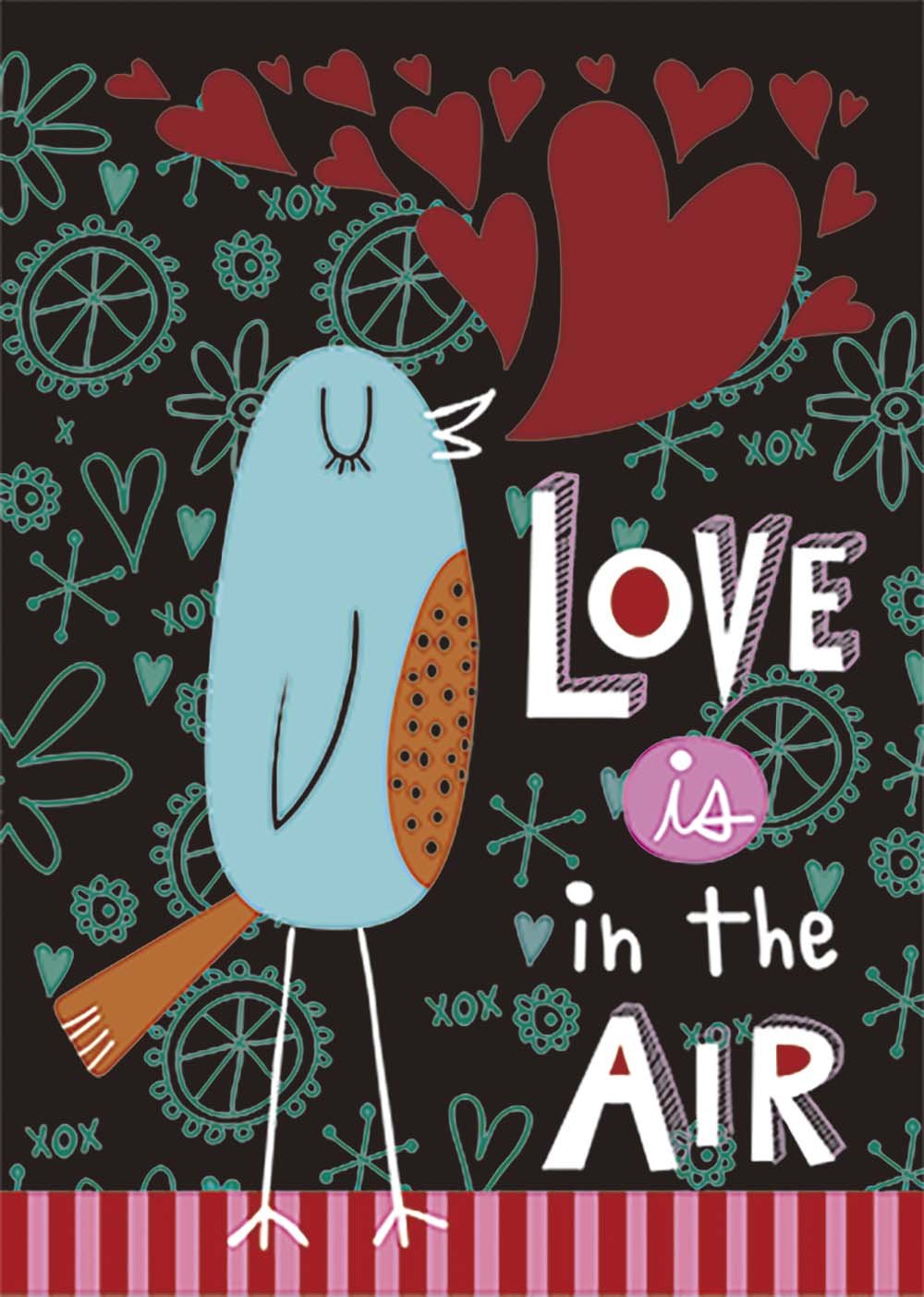 Morigins Love in the Air Valentine's Day Double Sided Garden Flag 12.5 x 18 Inch - Romantic Outdoor Decor for Porch, Yard & Seasonal Celebrations